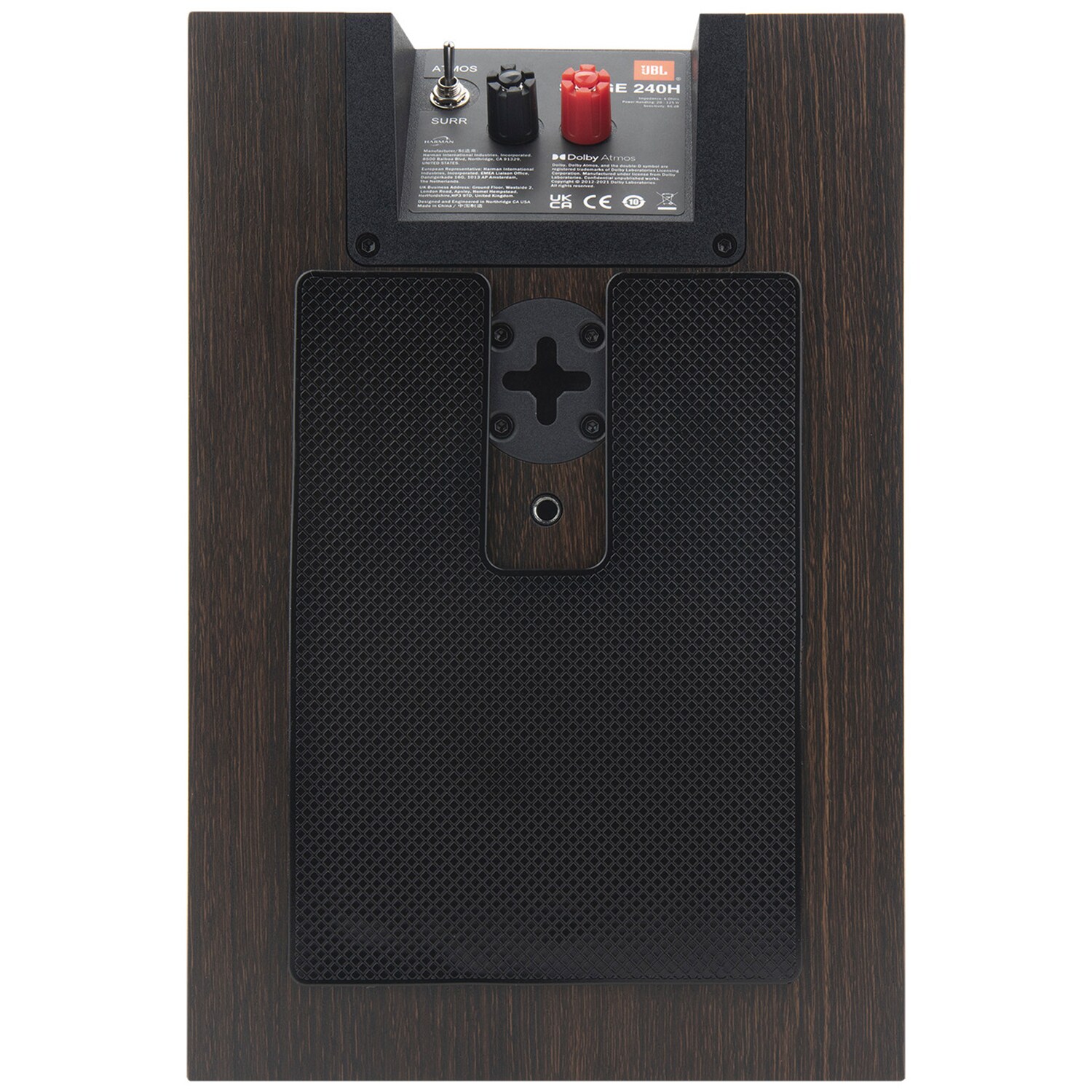 JBL Stage 240H 2-Way 4.5 in. (114 mm) Dolby Atmos Surround Sound Loudspeaker - Espresso, Espresso, hires