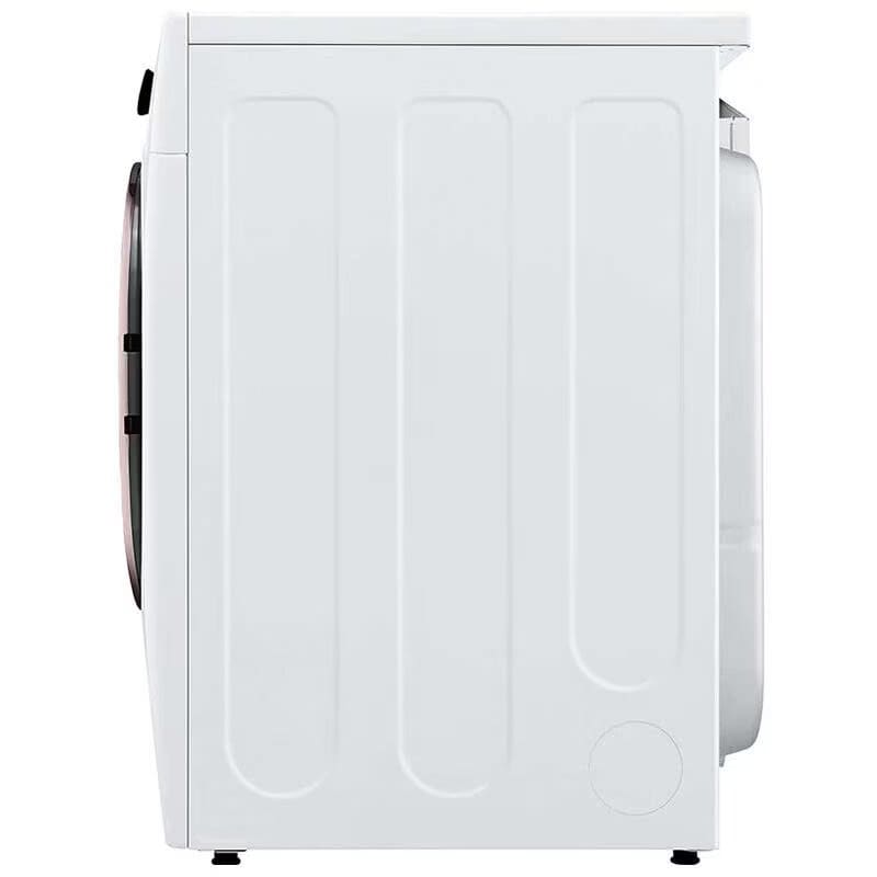 LG 27 in. 7.4 cu. ft. Smart Stackable Round-Door Electric Dryer with Built-In Intelligence, Sensor Dry, Turbo Steam, Sanitize & Steam Cycle - White, White, hires