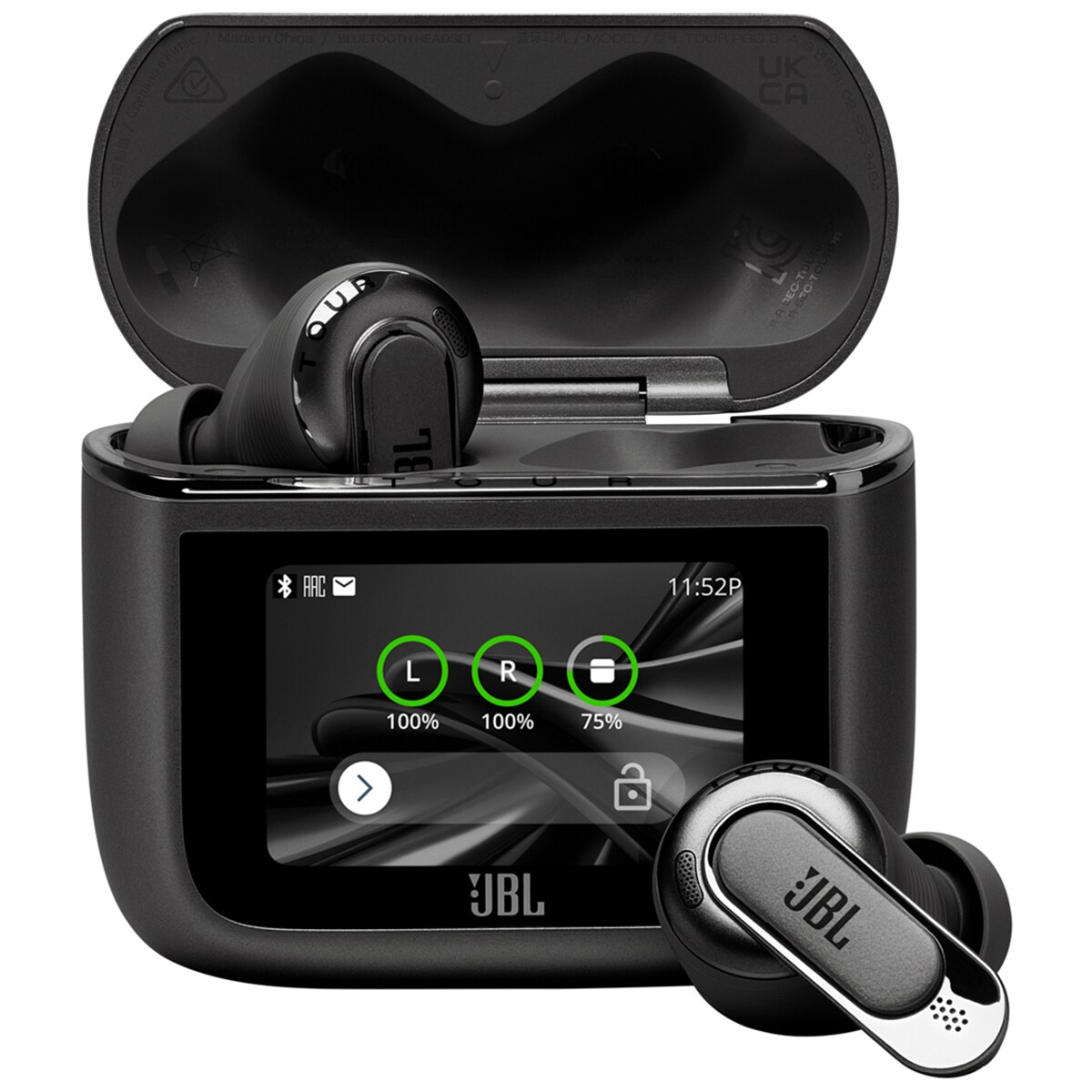 JBL True Adaptive Noise Cancelling True Wireless Headphones with Smart Case design - Black, , hires