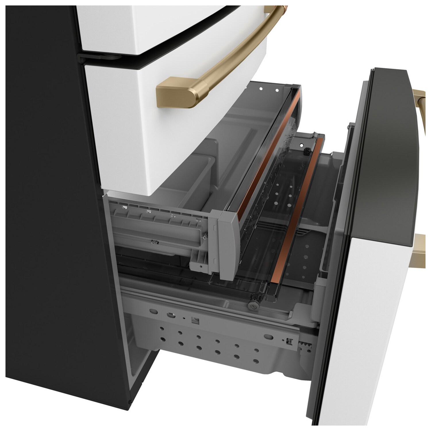 Cafe 36 in. 23.2 cu. ft. Smart Counter Depth 4-Door French Door Refrigerator with Internal Water AutoFill Pitcher - Matte White, , hires