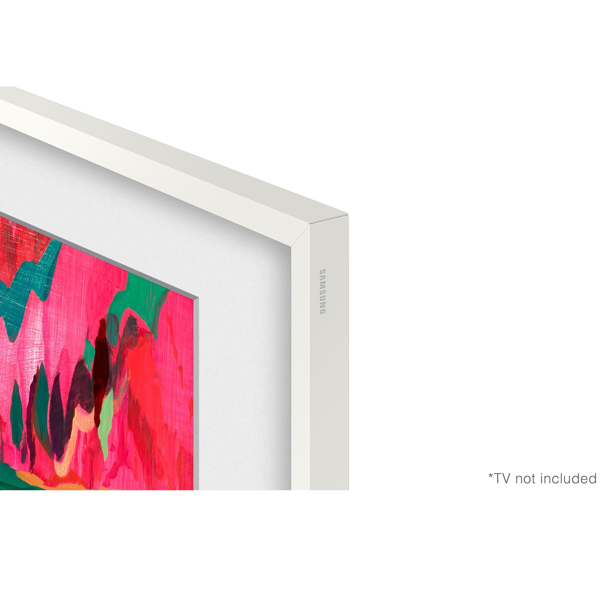 Samsung The Frame 65" Customizable Bezel - Modern White Compatible with Samsung 2021 - 2025 Frame TVs and 2025 Frame Pro TVs, , hires