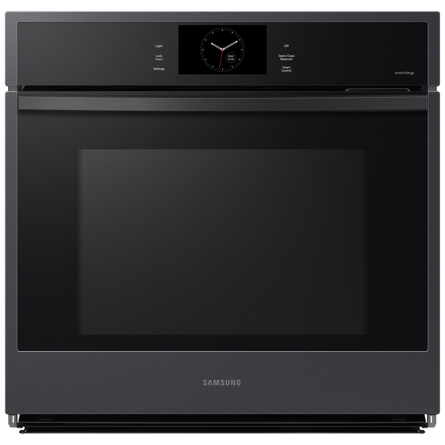 Samsung 30 in. 5.1 cu. ft. Smart Steam Electric Single Wall Oven with Dual Convection - Matte Black, , hires