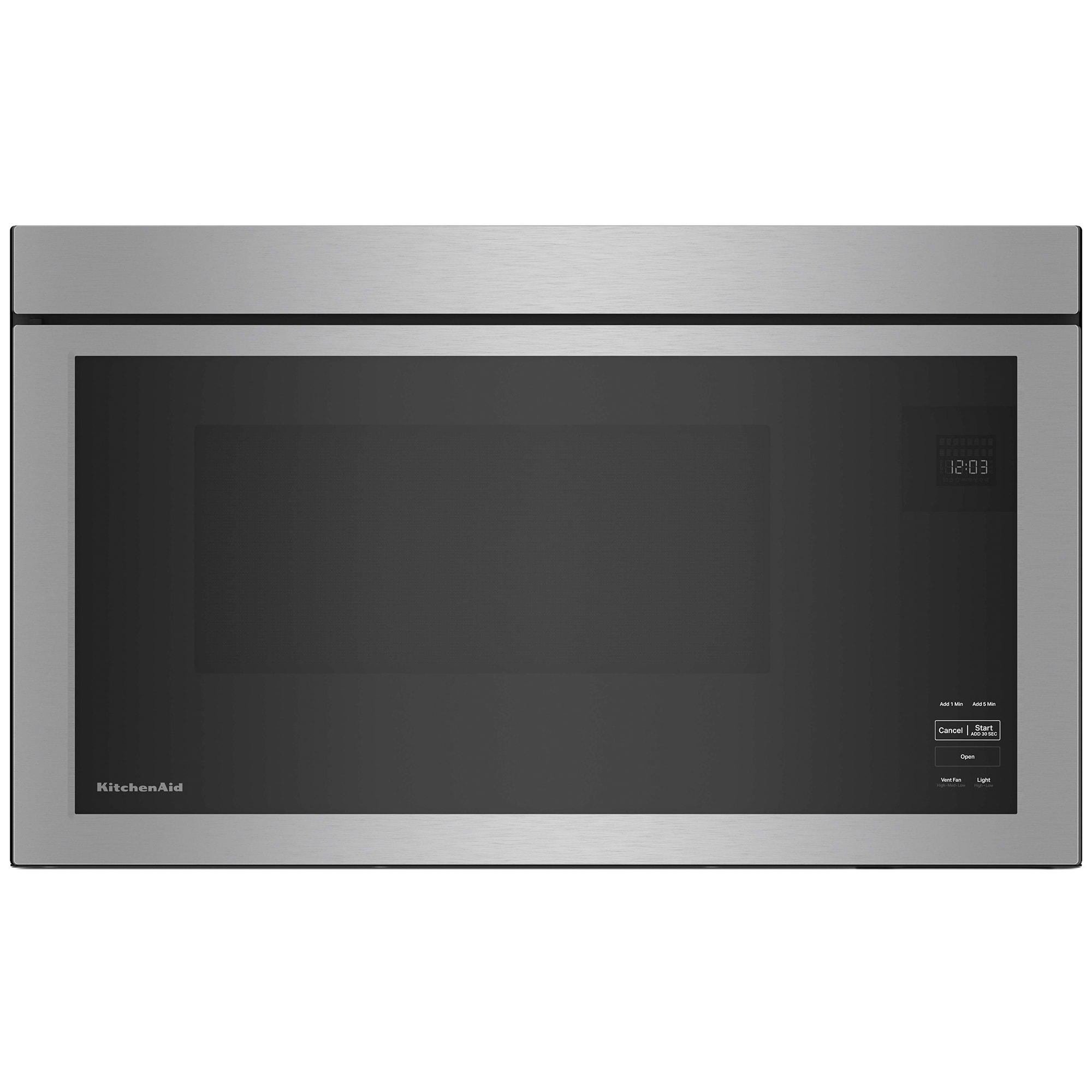 KitchenAid 30 in. 1.1 cu. ft. 1000W Over-the-Range Microwave with 400 CFM & Sensor Cooking - Stainless Steel, Stainless Steel, hires