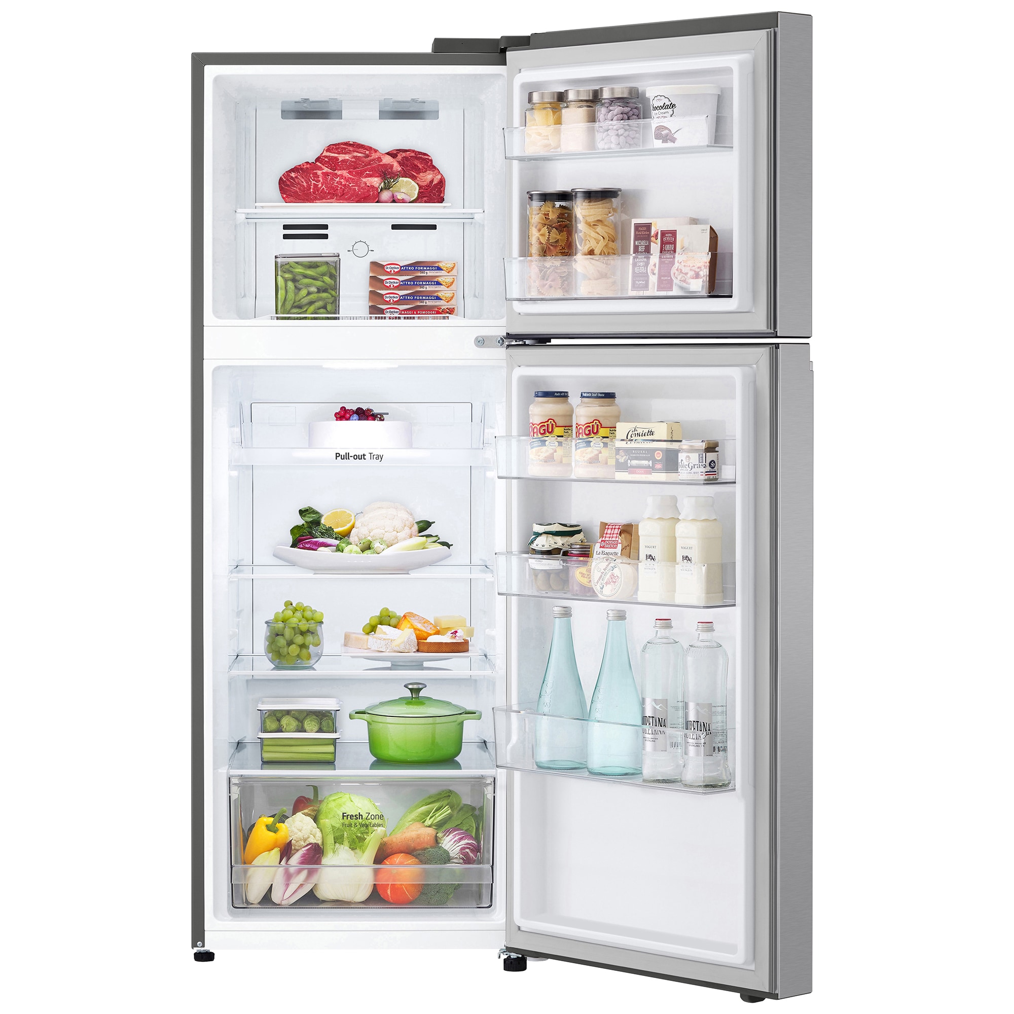LG 24 in. 11.1 cu. ft. Counter Depth Top Freezer Refrigerator - Stainless Steel Look, , hires