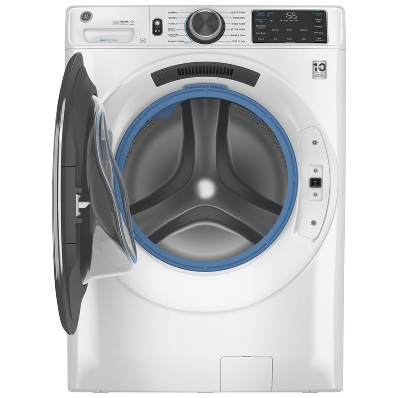GE 28" 4.8 Cu. Ft. Front Loading Washer with 12 Wash Programs, 9 Wash Options, Sanitize Cycle