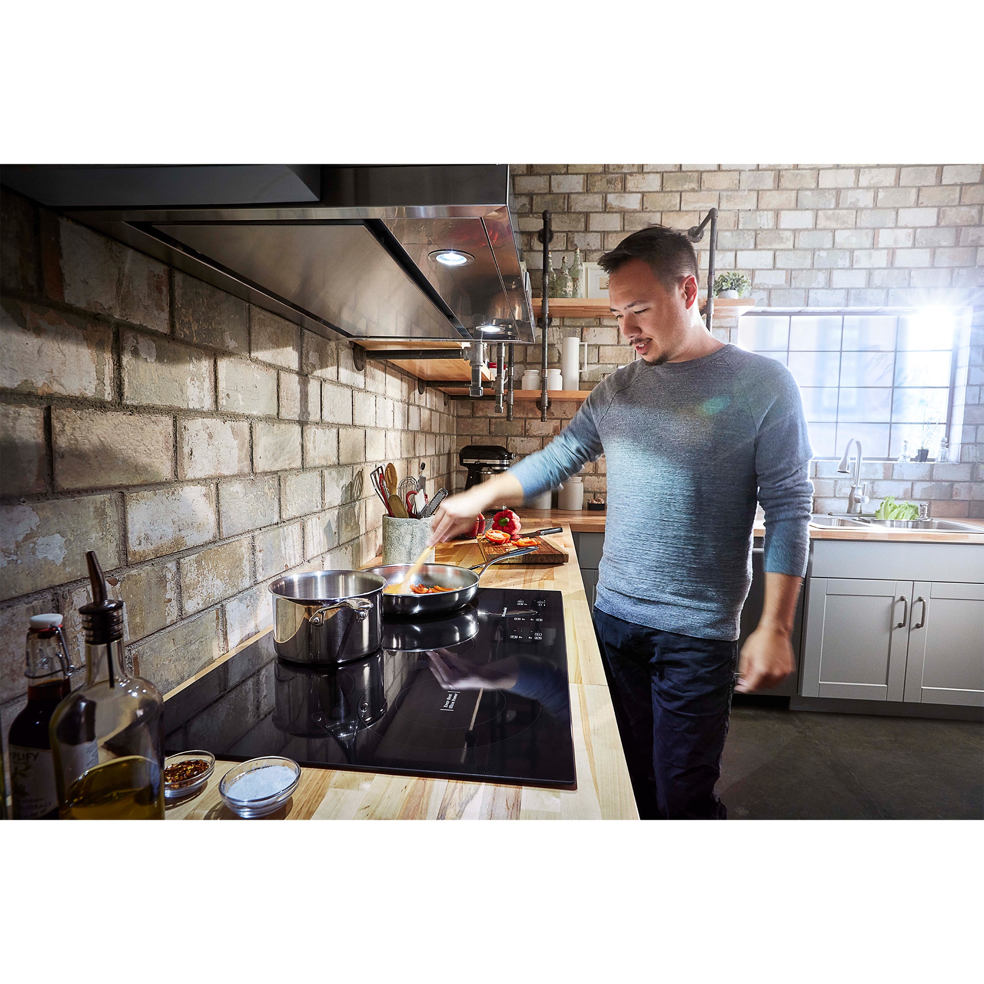 KitchenAid 30 in. 5-Burner Electric Cooktop with Simmer Burner & Power Burner - Black, , hires