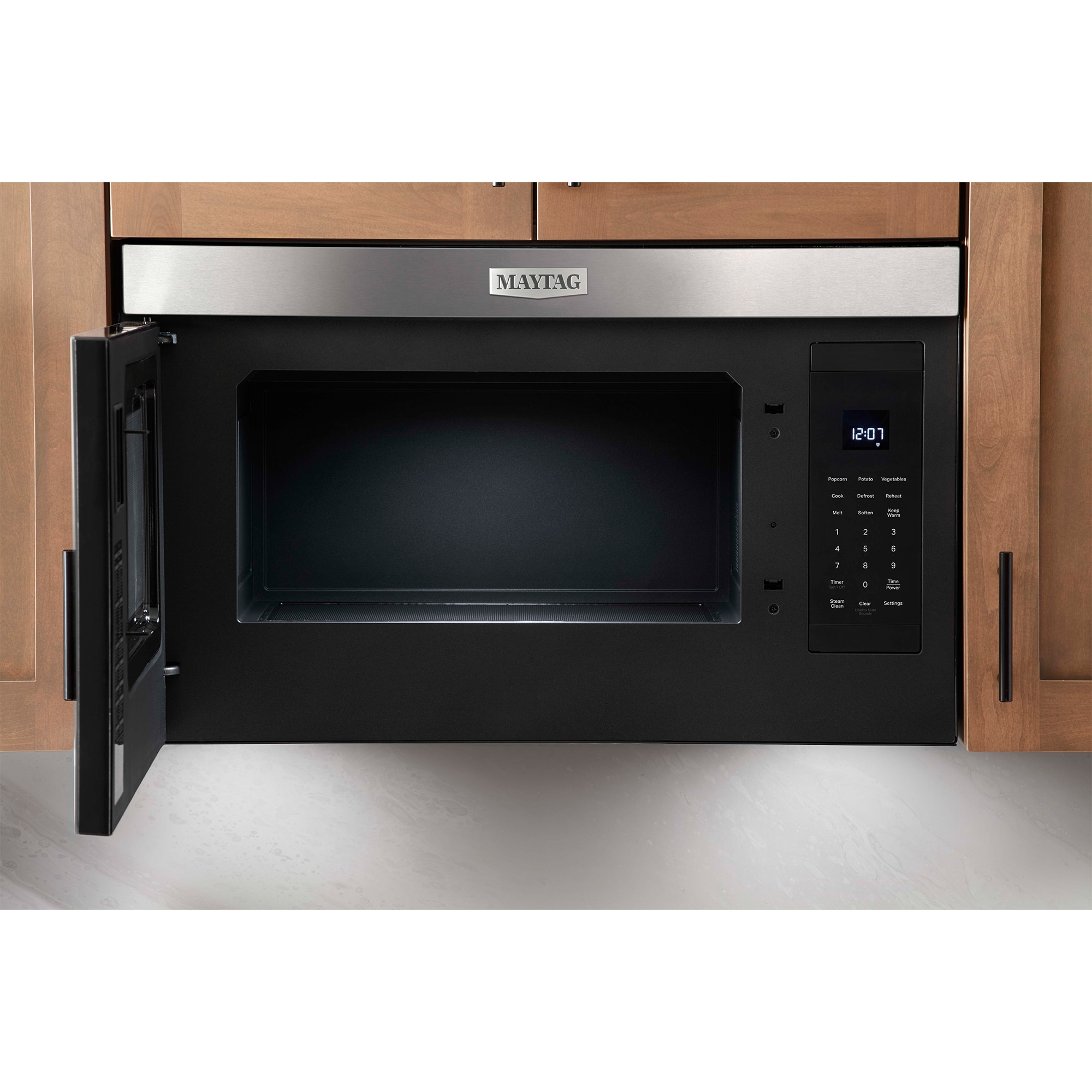 Maytag 30 in. 1.1 cu. ft. 1000W Over-the-Range Microwave with 300 CFM & Sensor Cooking - Fingerprint Resistant Stainless, , hires