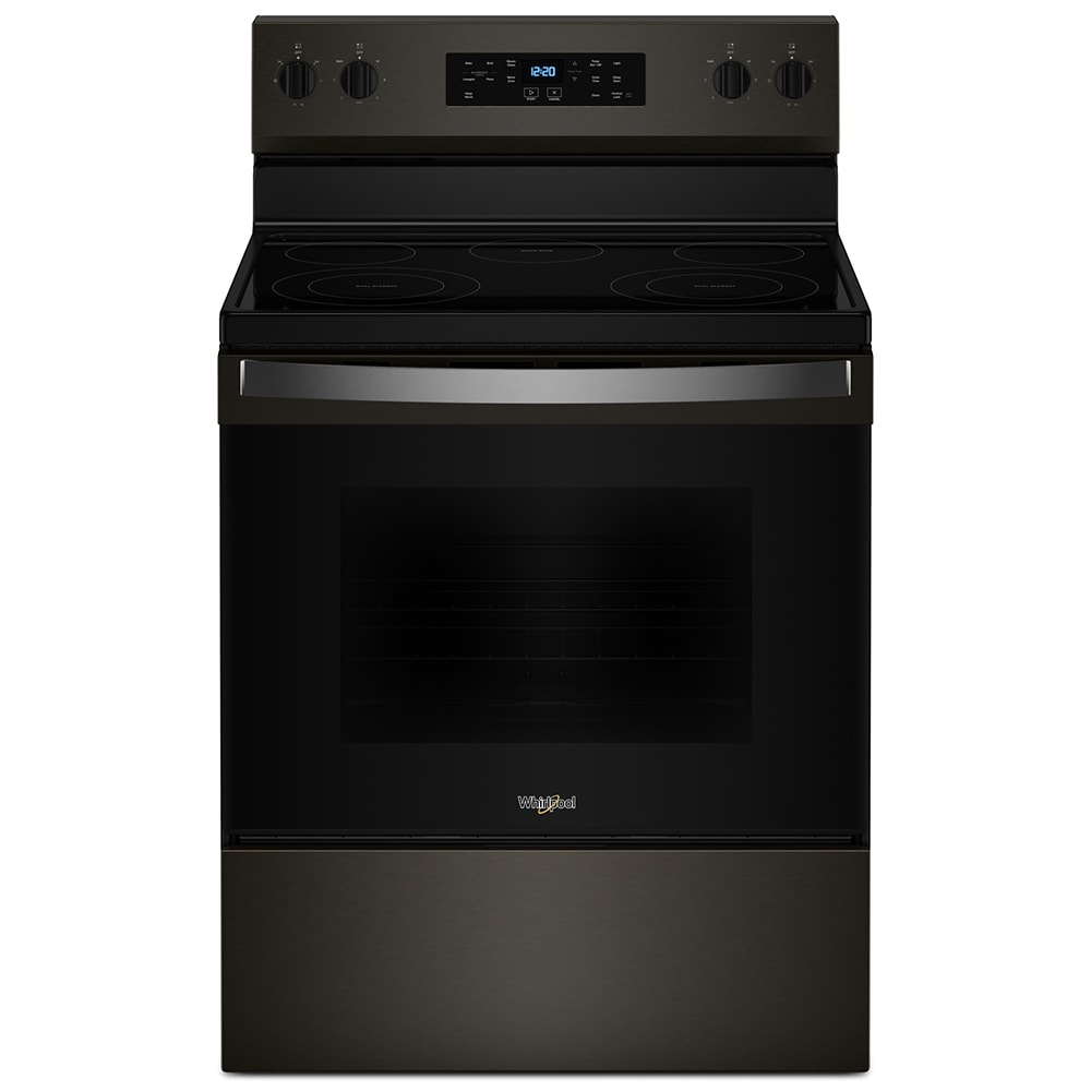 Whirlpool 30 in. 5.3 cu. ft. Electric Range with Radiant Burners - Black Stainless, Black Stainless, hires