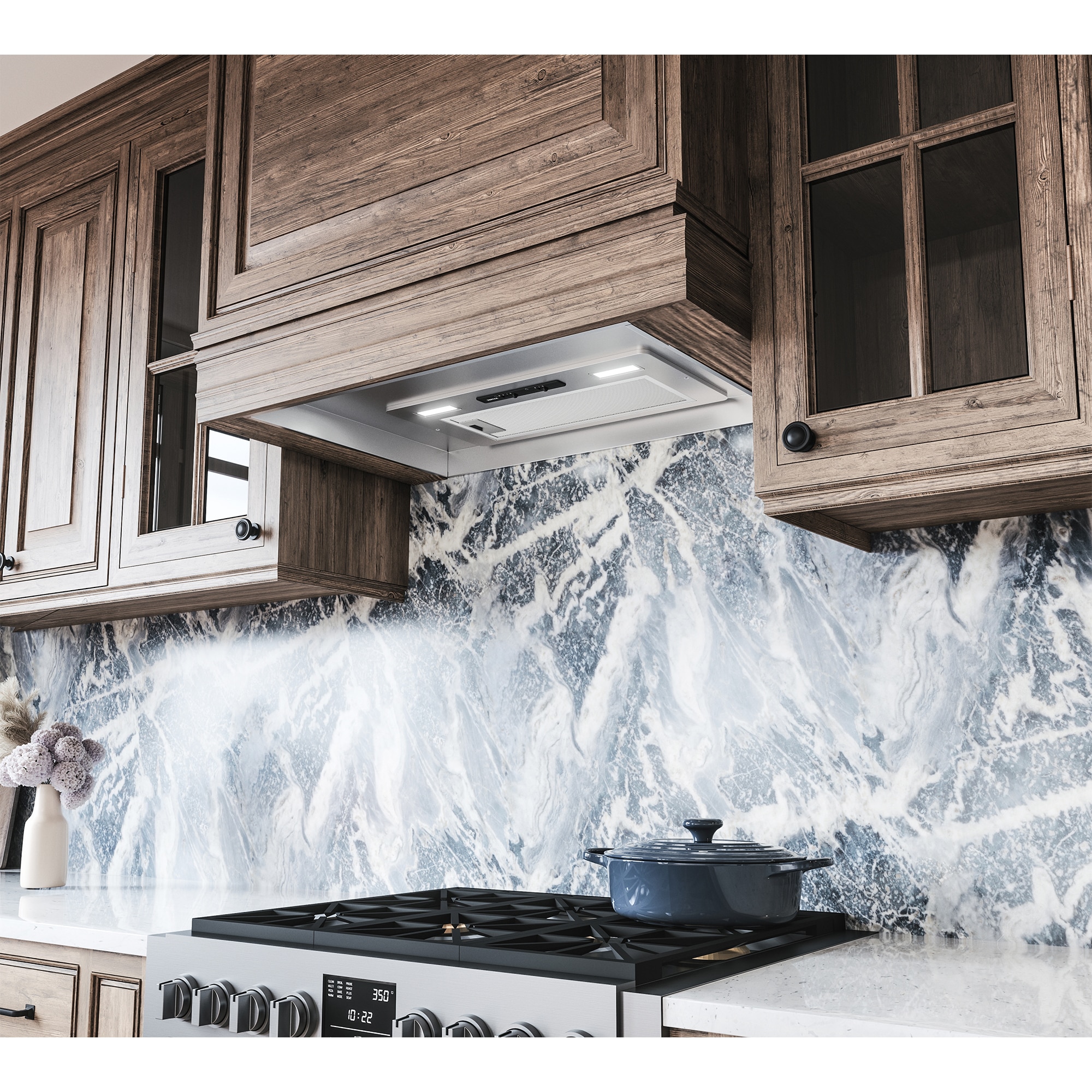 Zephyr 21 in. Convertible Standard Style Range Hood with 400 CFM, 3 Fan Speeds & 2 LED Lights - Stainless Steel, , hires