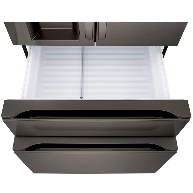 LG 36 in. 28.6 cu. ft. Smart 4-Door French Door Refrigerator with Ice & Water Dispenser - PrintProof Black Stainless Steel, PrintProof Black Stainless Steel, hires