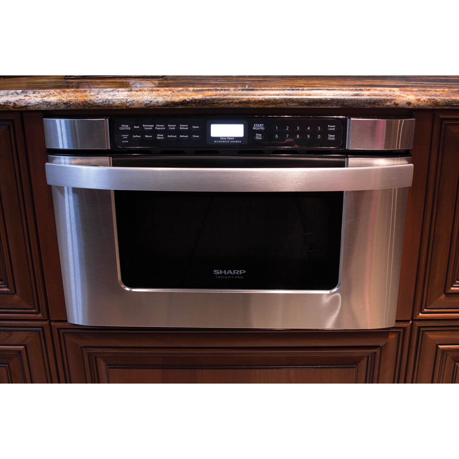 Sharp 24 in. 1.2 cu. ft. 950W Low Profile Drawer Microwave with Sensor Cooking - Stainless Steel, , hires