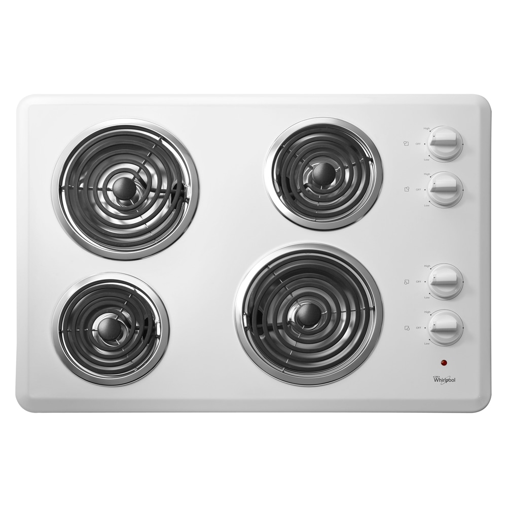 Whirlpool 30 in. 4Burner Electric Coil Cooktop with Simmer & Power