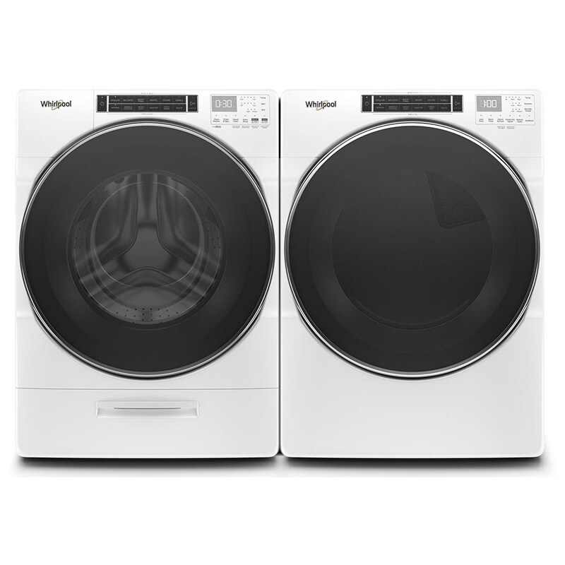Whirlpool 27 in. 5.0 cu. ft. Stackable Front Load Washer with Sanitize Cycle, Steam Wash & Load-&-Go XL Dispenser - White, , hires