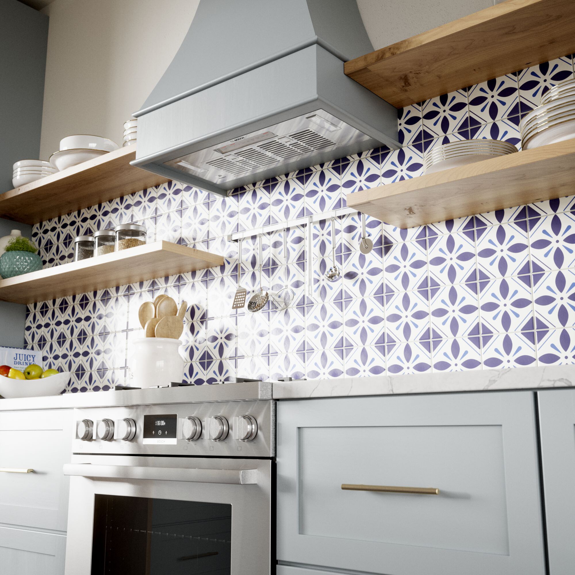 Bosch 800 Series 30 in. Smart Convertible Standard Style Range Hood with 600 CFM, 4 Fan Speeds & 2 LED Lights - Stainless Steel, , hires