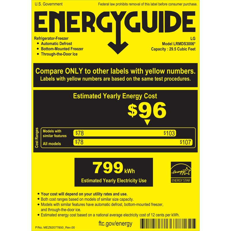 LG 36 in. 29.5 cu. ft. Smart 4-Door French Door Refrigerator with Ice & Water Dispenser - PrintProof Stainless Steel, PrintProof Stainless Steel, hires