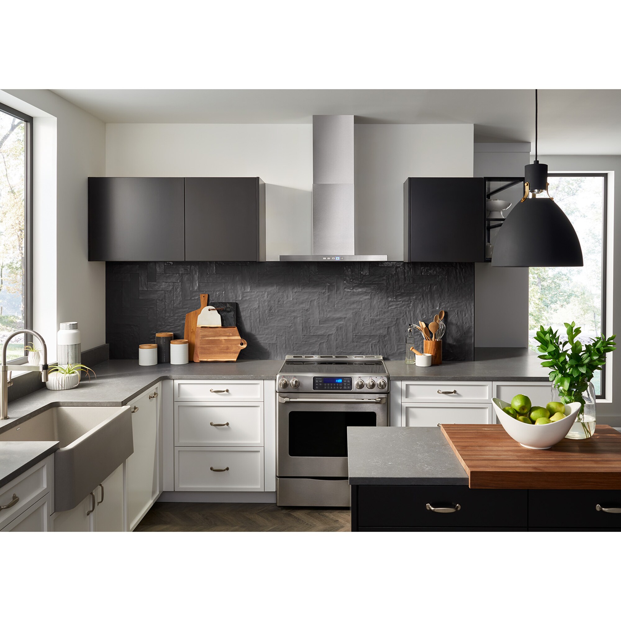 Broan 30 in. Chimney Style Range Hood with 3 Speed Settings, 450 CFM & 2 LED Lights - Stainless Steel, , hires