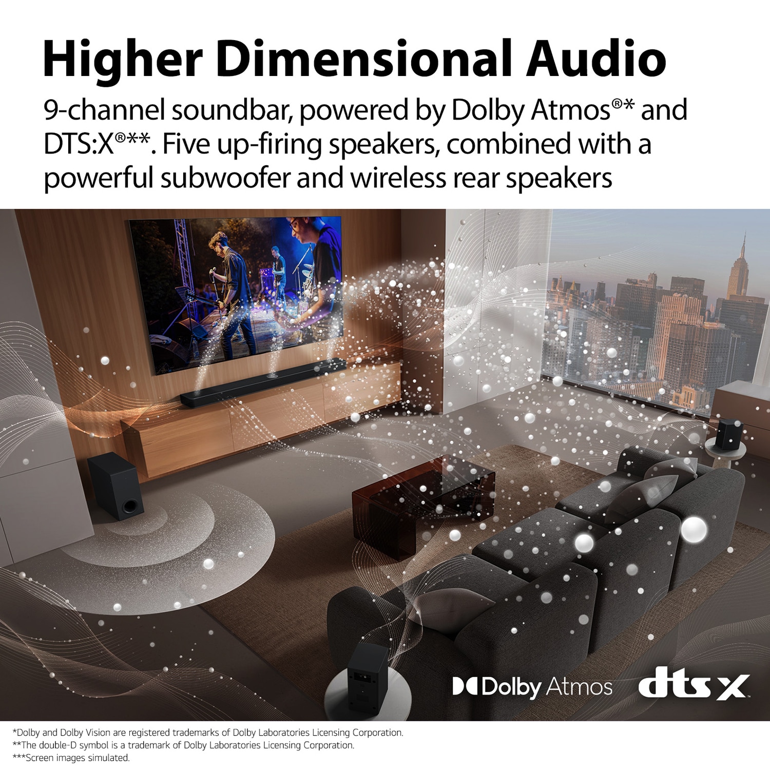 LG Home Theater 7.1.3 Channel Dolby Atmos Smart Sound Bar with Bluetooth & Wireless Subwoofer - Black, , hires