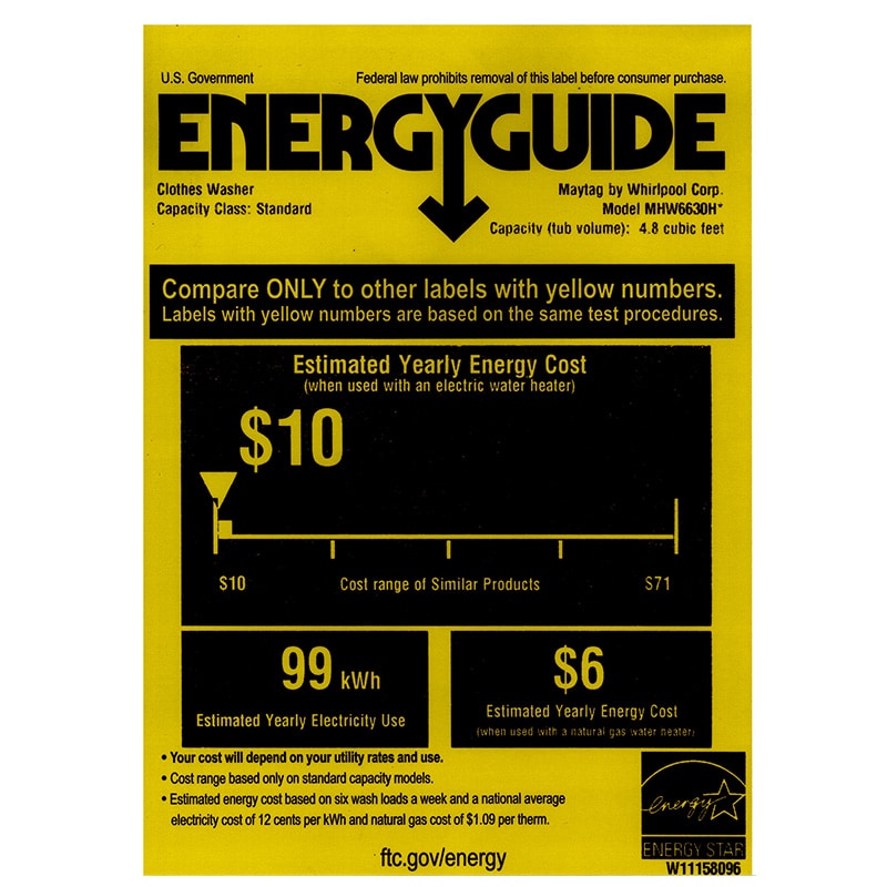 Maytag 27 in. 4.8. cu. ft. Stackable Front Load Washer with Extra Power, 16-Hr Fresh Hold Option, Sanitize & Steam Wash Cycle - White, White, hires