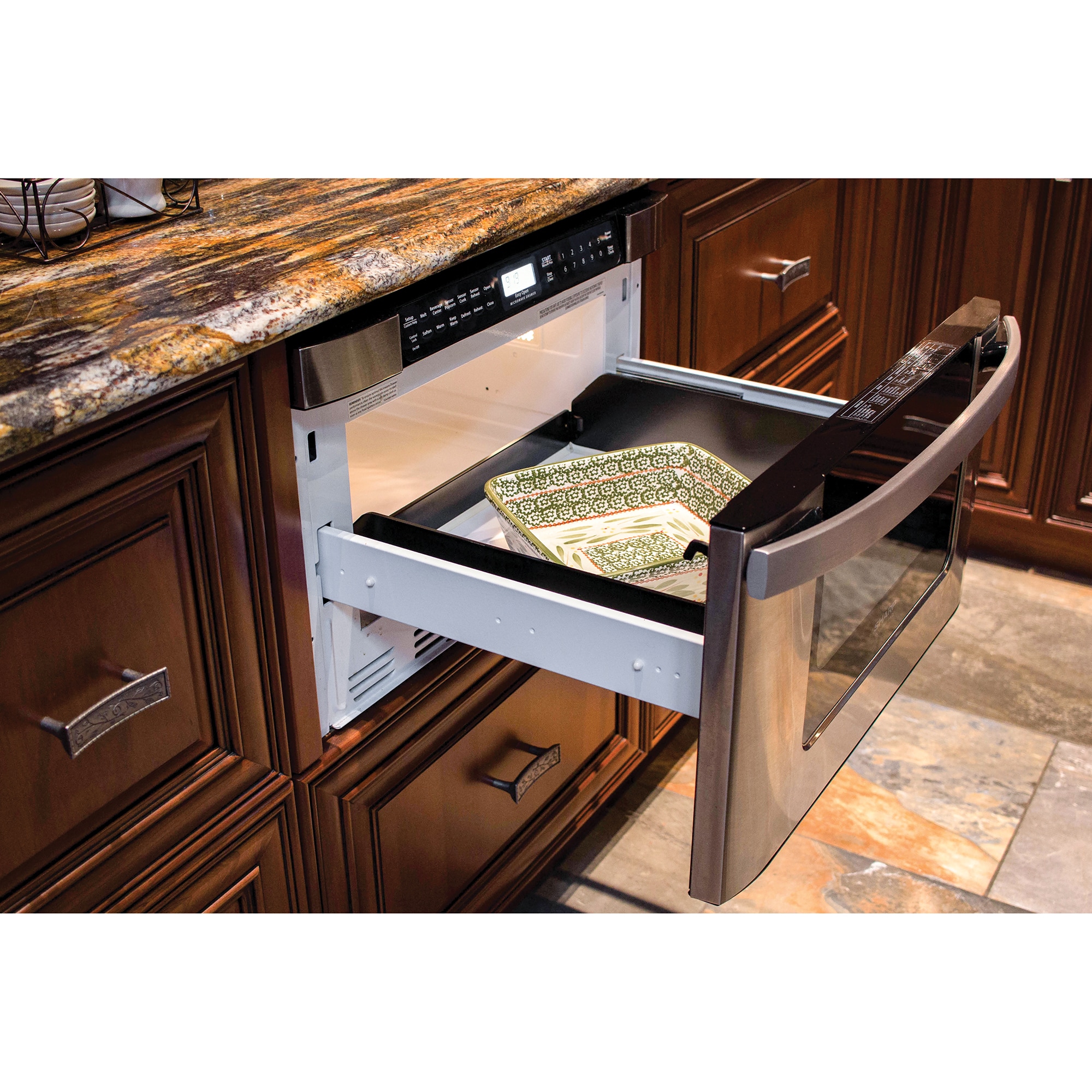 Sharp 24 in. 1.2 cu. ft. 950W Low Profile Drawer Microwave with Sensor Cooking - Stainless Steel, , hires