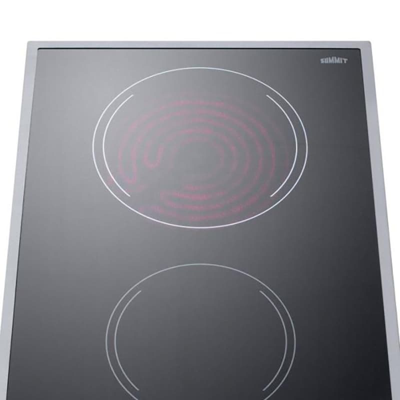 Summit 12 in. 2-Burner Electric Cooktop - Black Glass, , hires