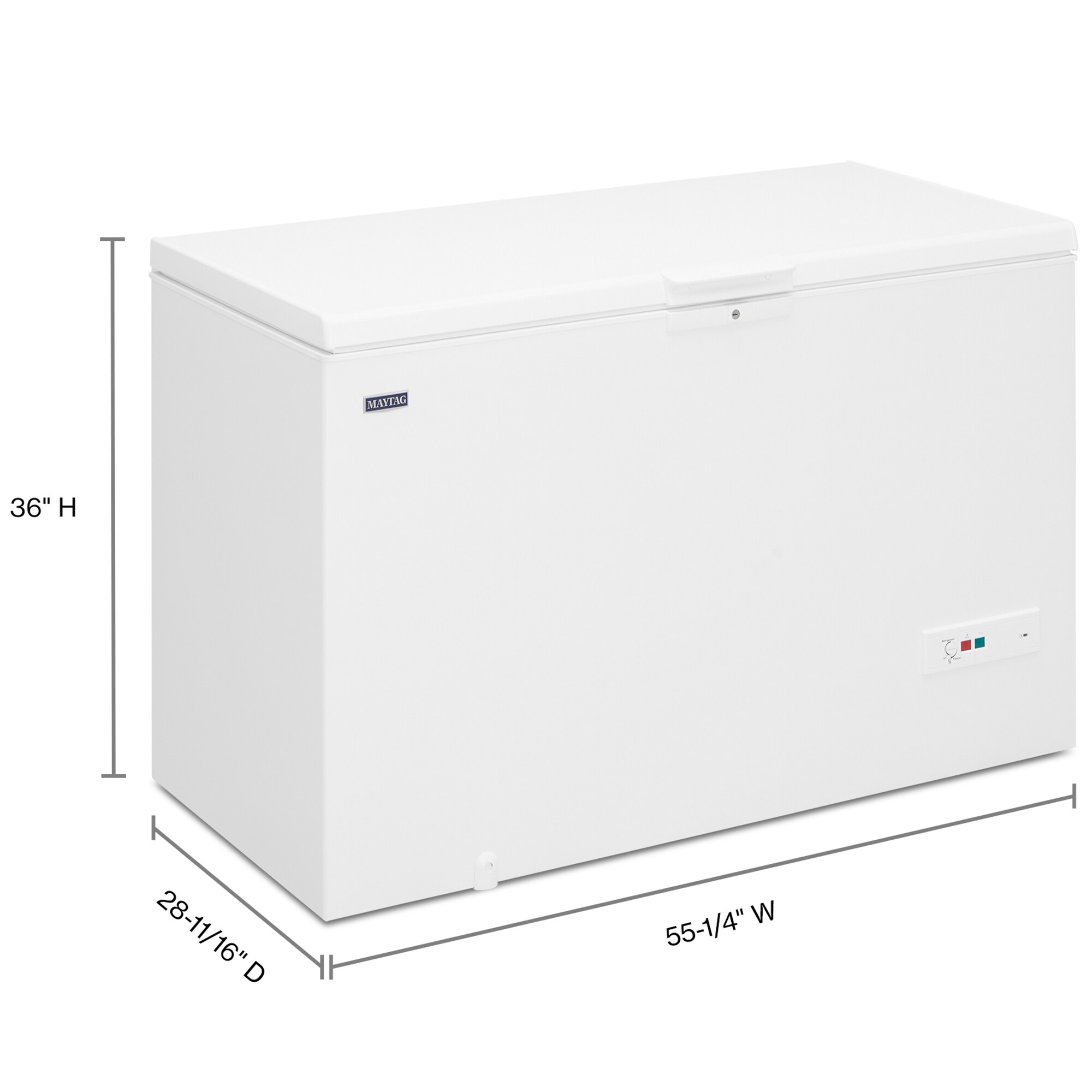 Maytag 55 in. 16.0 cu. ft. Garage-Ready Chest Freezer - White, , hires