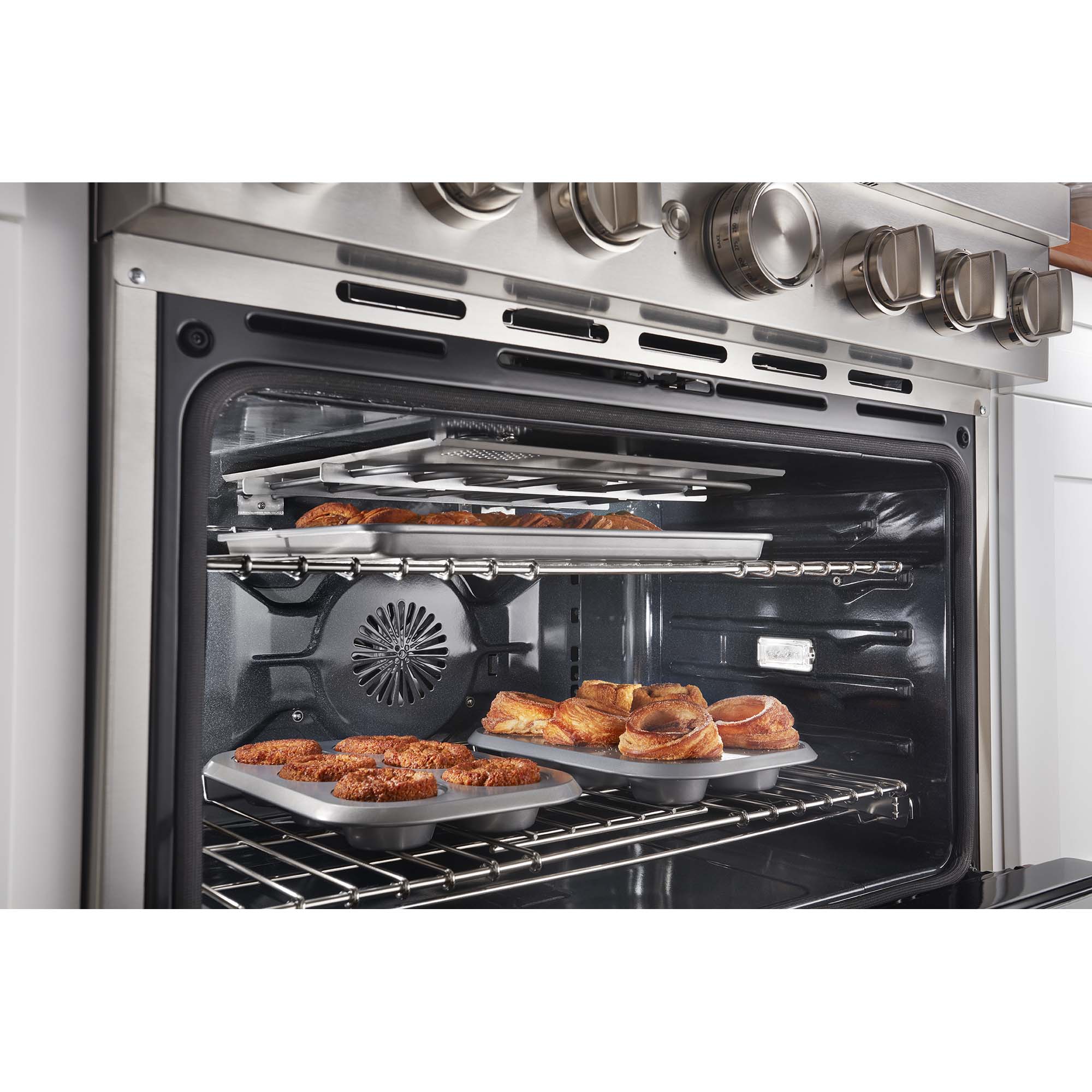 KitchenAid 36 in. 5.1 cu. ft. Smart True European Convection Dual Fuel Range with 6 Sealed Burners - Stainless Steel, , hires
