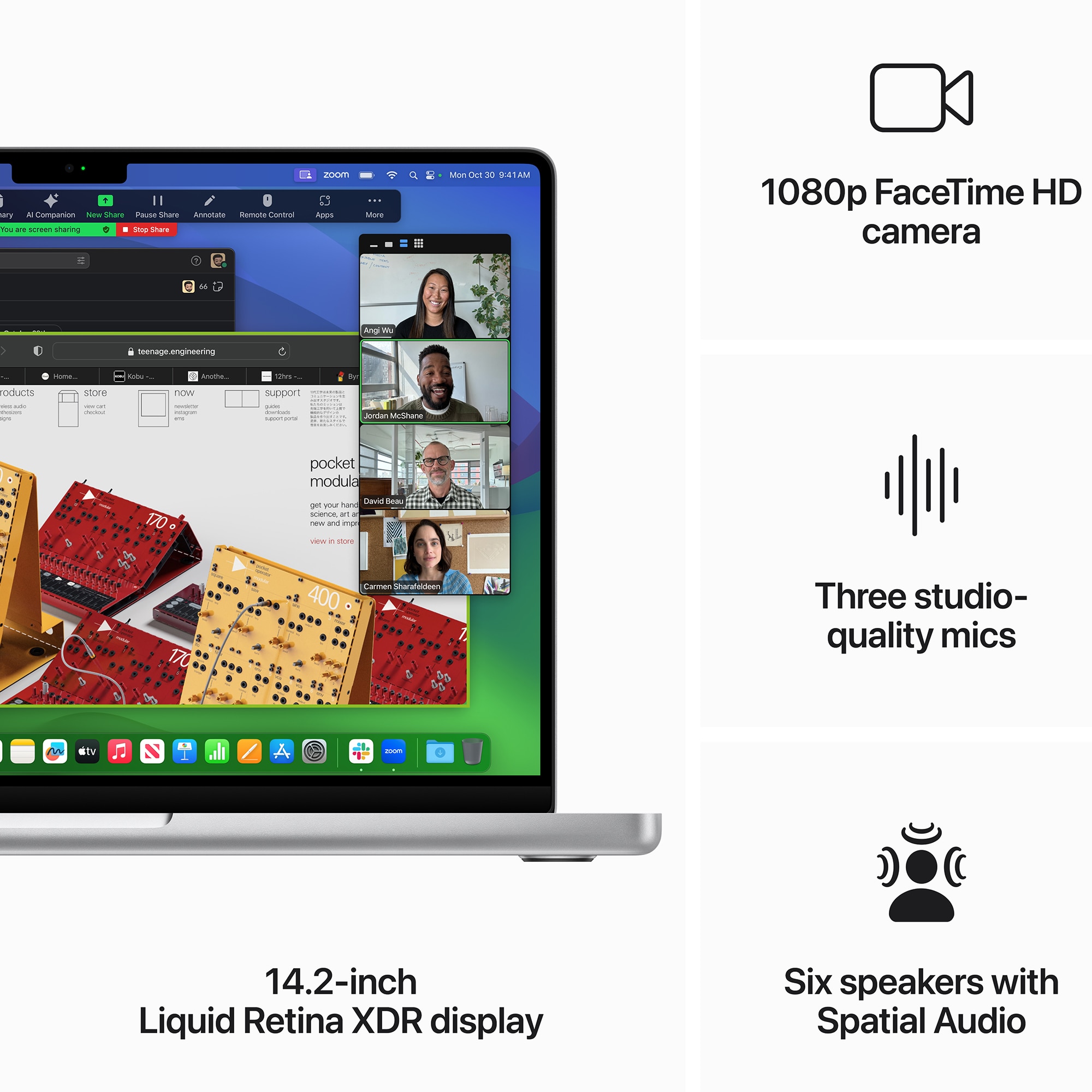 Apple MacBook Pro (2023) 14 in. Notebook with Apple Intelligence, Apple M3 Pro 12-Core CPU, 18-Core GPU, 18 GB RAM, 1 TB SSD, up to 18 Hrs. of Battery Life & Mac OS - Silver, , hires