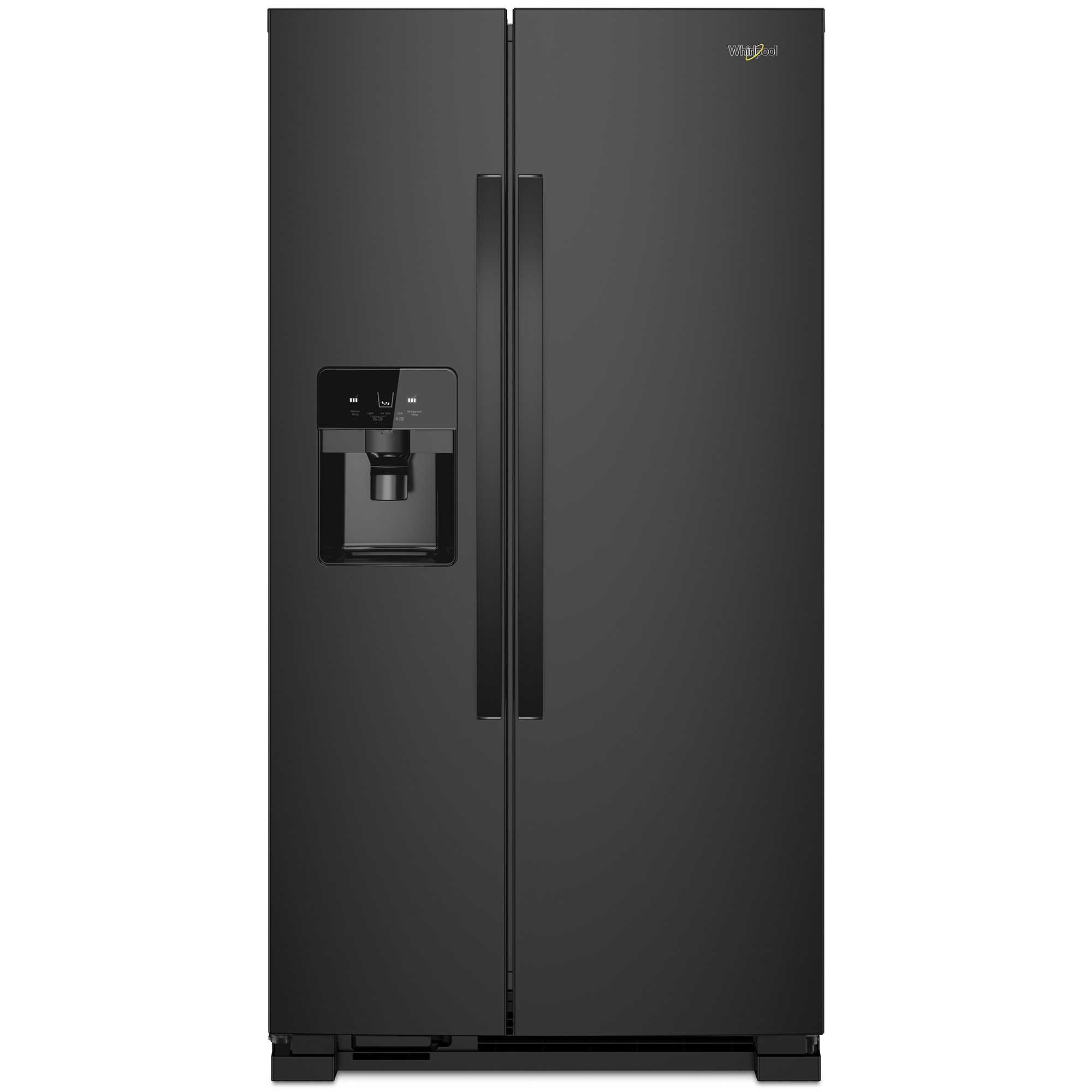 Whirlpool 36 in. 24.5 cu. ft. Side by Side Refrigerator with Ice & Water Dispenser - Black, Black, hires