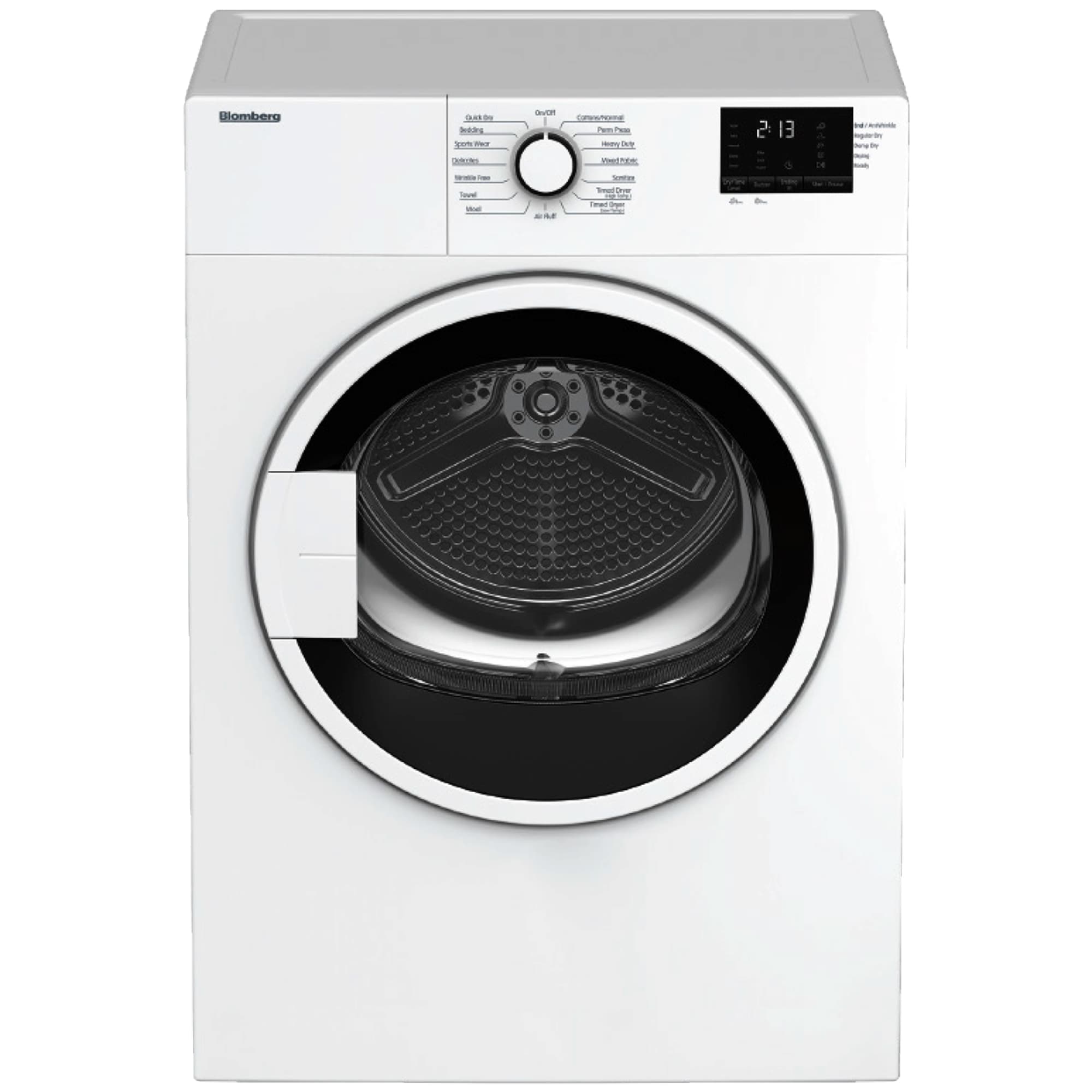Blomberg 24 in. 3.7 cu. ft. Stackable Electric Dryer with Sanitize Cycle & Sensor Dry - White, , hires