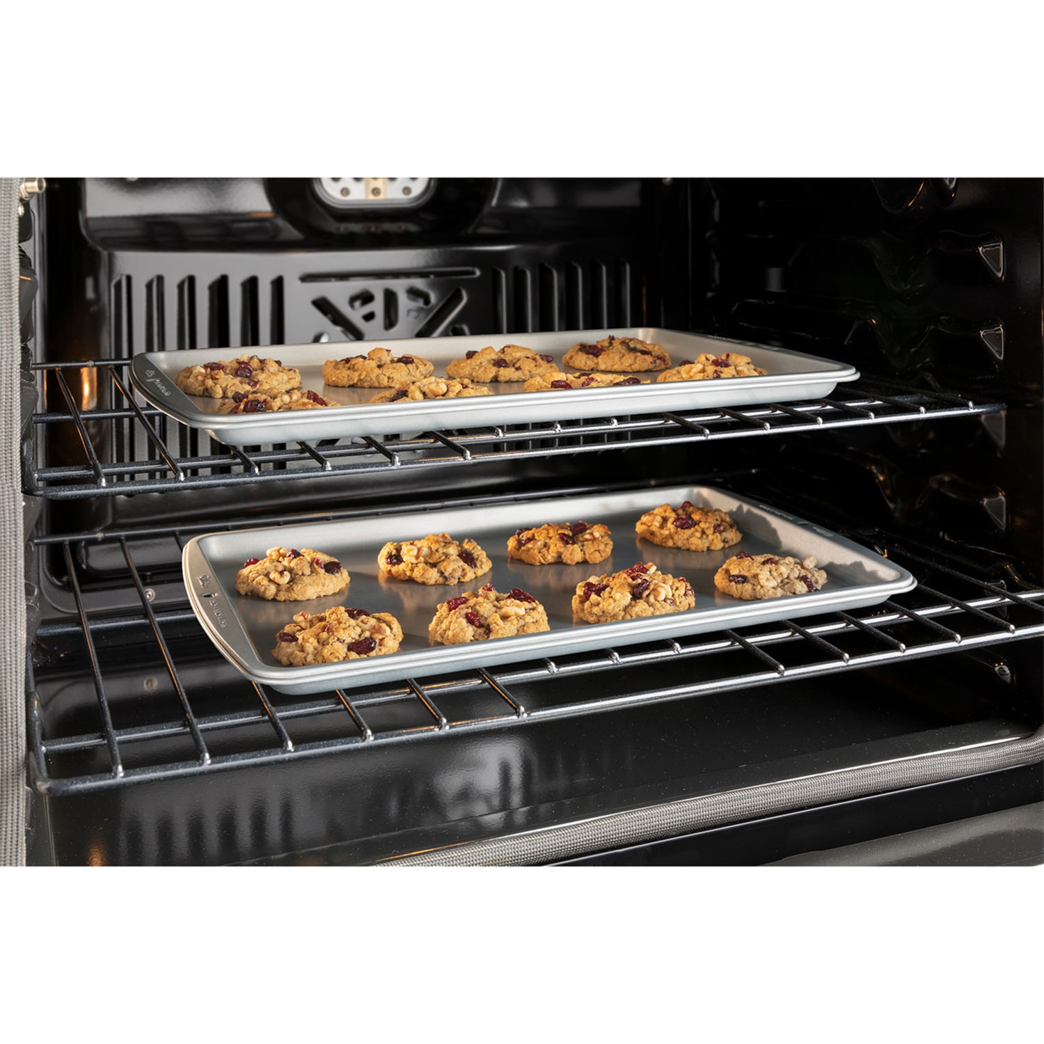 GE 30 in. 10 cu. ft. Smart Top Control Electric Double Wall Oven with True European Convection - Stainless Steel, , hires