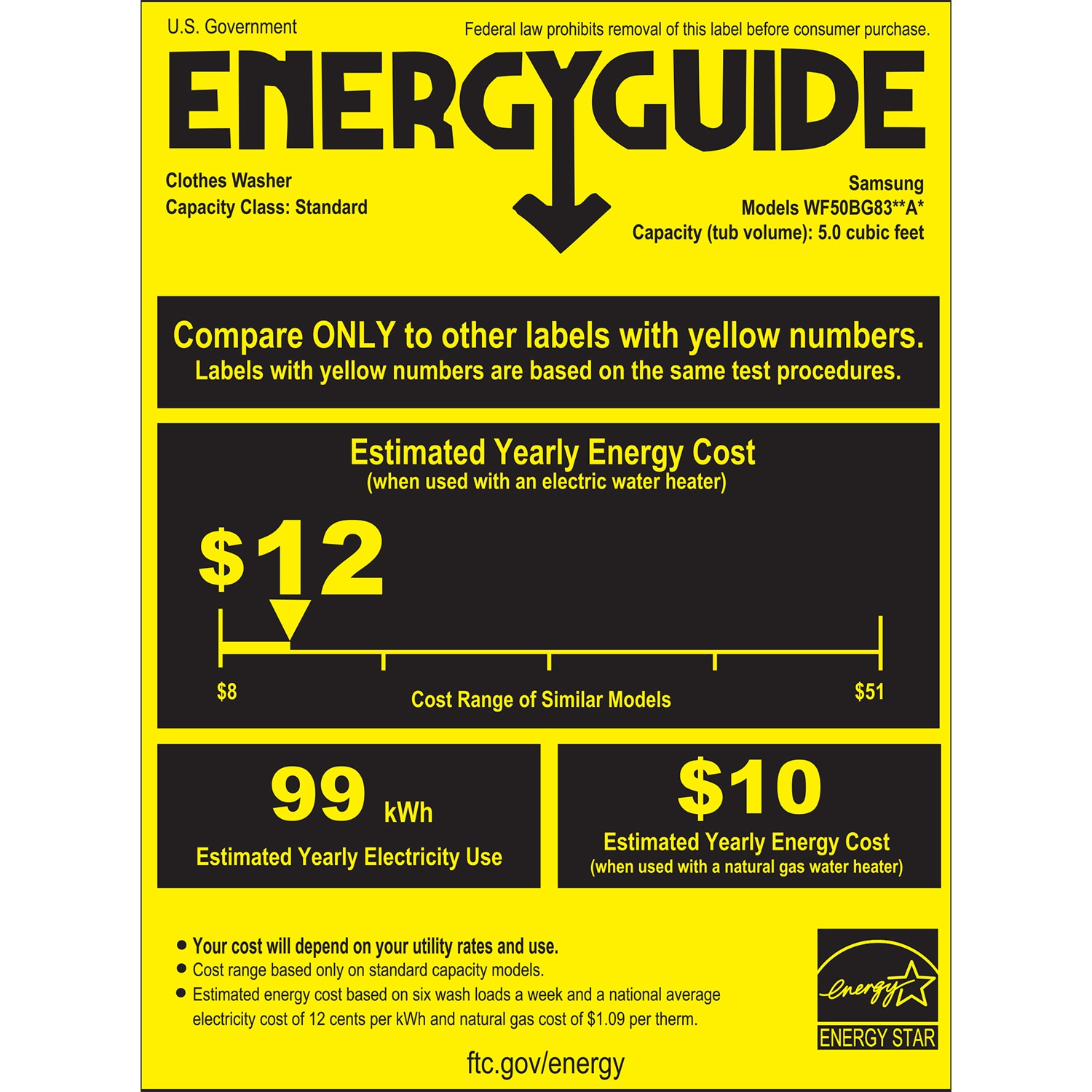 Samsung 27 in. 5.0 cu. ft. Smart Front Loading Washer with 23 Wash Programs, 9 Wash Options & Sanitize Cycle - Ivory, Ivory, hires