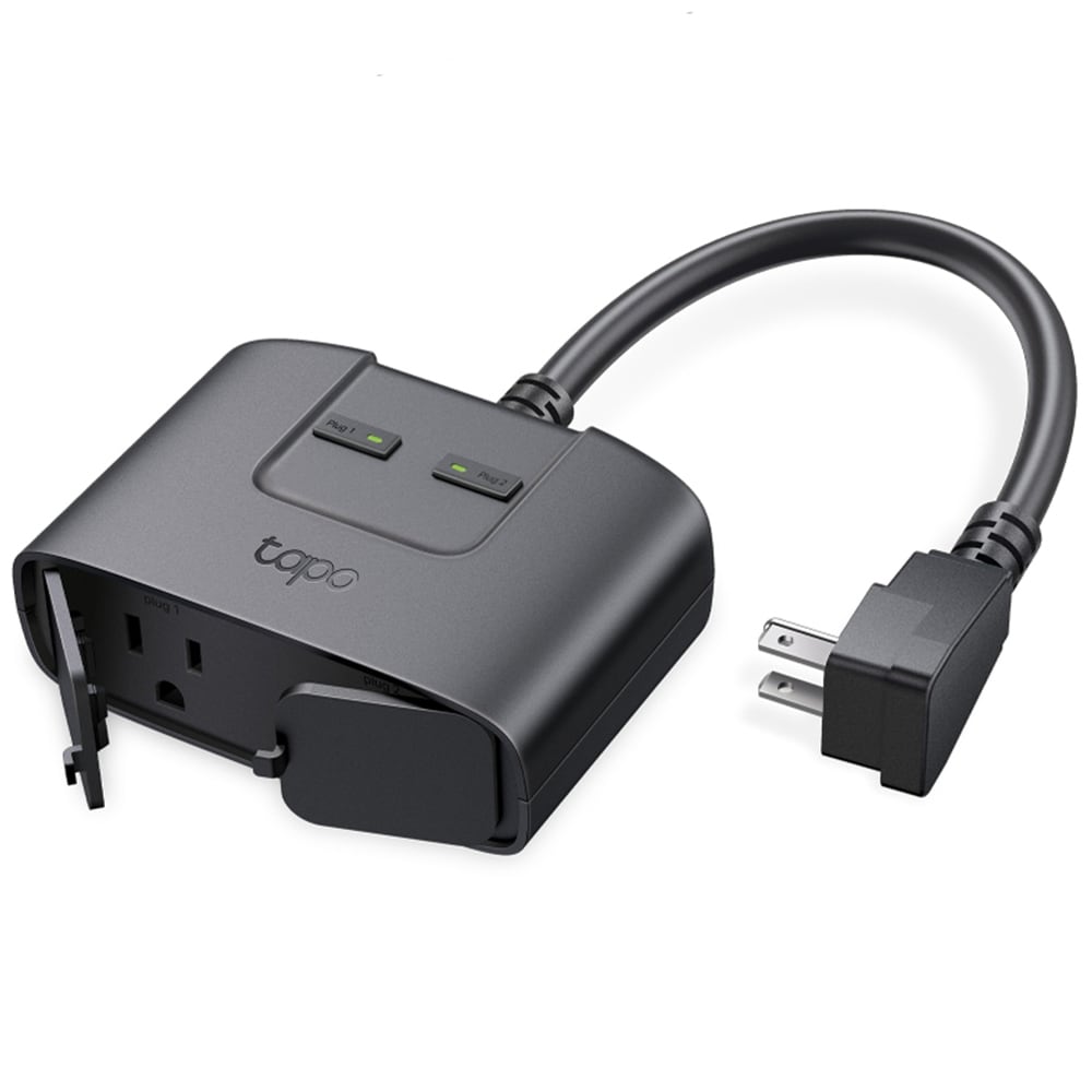 TP-Link - Tapo Smart Wi-Fi Outdoor Plug with Matter - Black, , hires