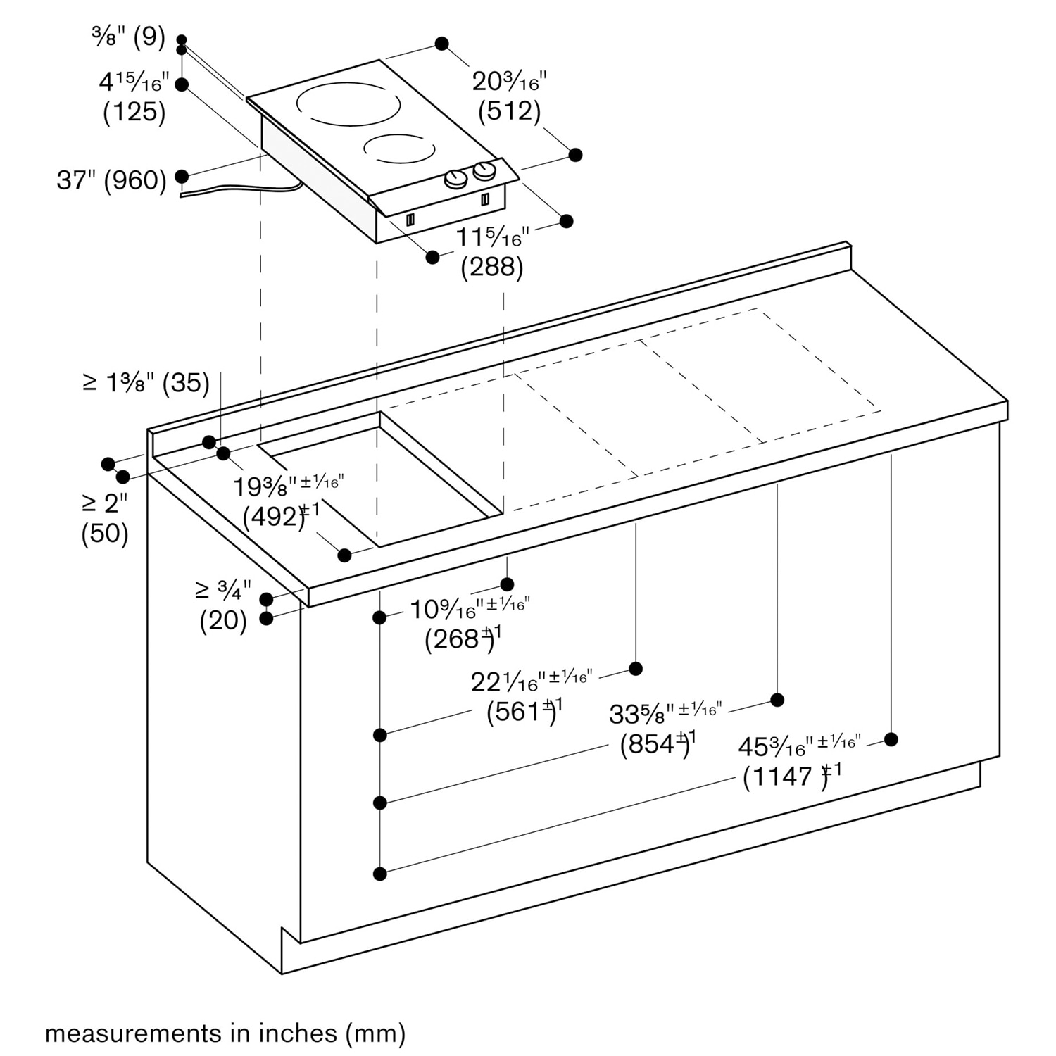 Gaggenau Vario 200 Series 12 in. 2-Burner Induction Cooktop with Power Burner - Black, , hires