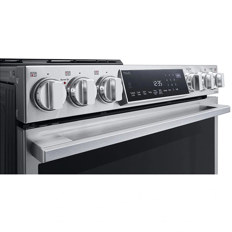 LG InstaView 30 in. 6.3 cu. ft. Smart Air Fry True European Convection Slide-In Electric Range with Radiant Burners - Stainless Steel, , hires
