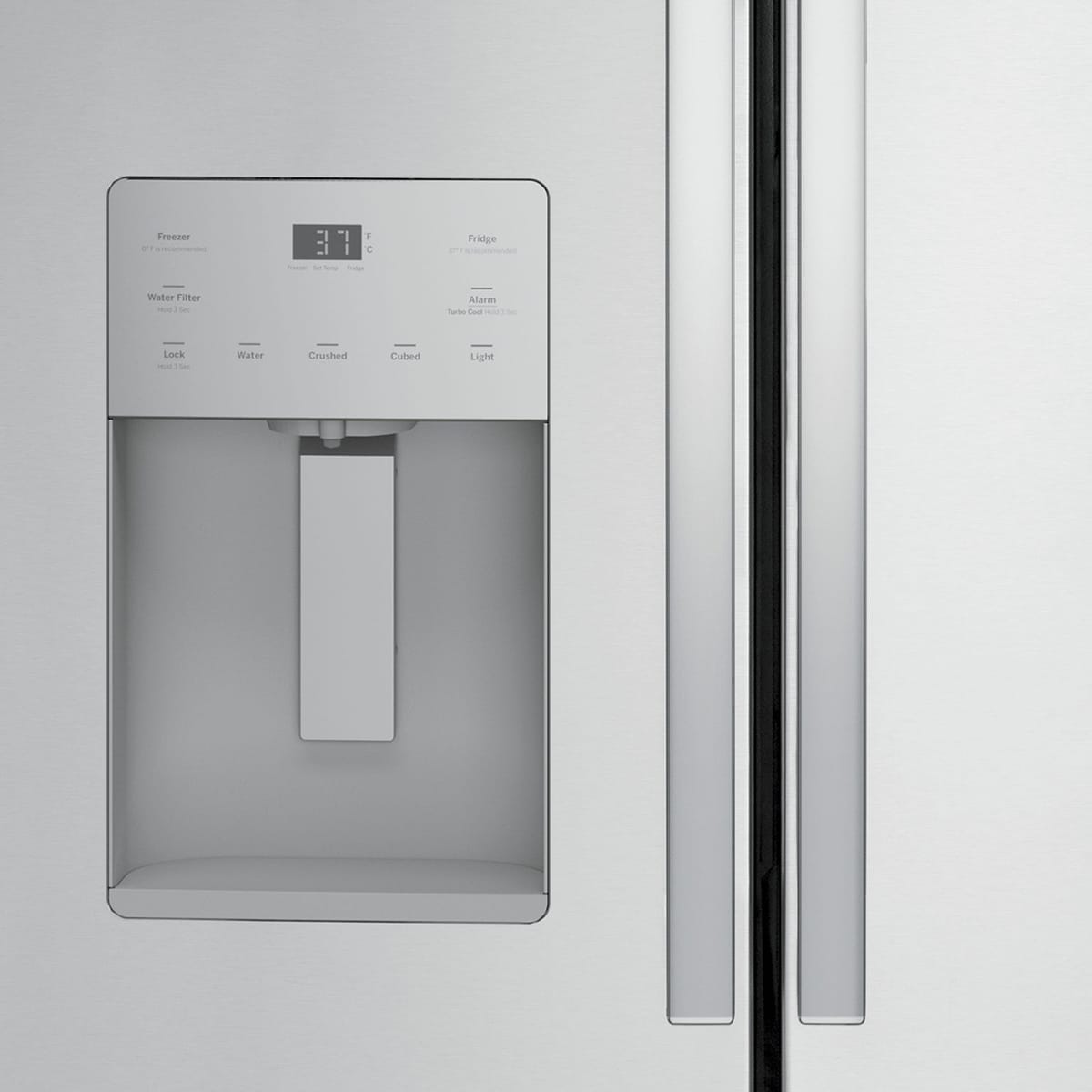 GE 36 in. 20.6 cu. ft. Counter Depth French Door Refrigerator with Ice & Water Dispenser - Fingerprint Resistant Stainless, , hires