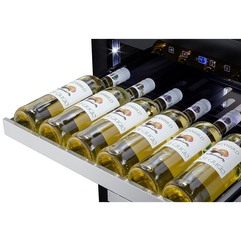Summit 24 in. Undercounter Wine Cooler with Metal Racks, Single Temperature Zone & 33 Bottle Capacity - Custom Panel Ready, , hires