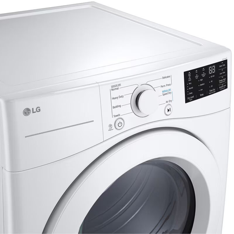 LG 27 in. 7.4 cu. ft. Stackable Gas Dryer with FlowSense Duct Clogging