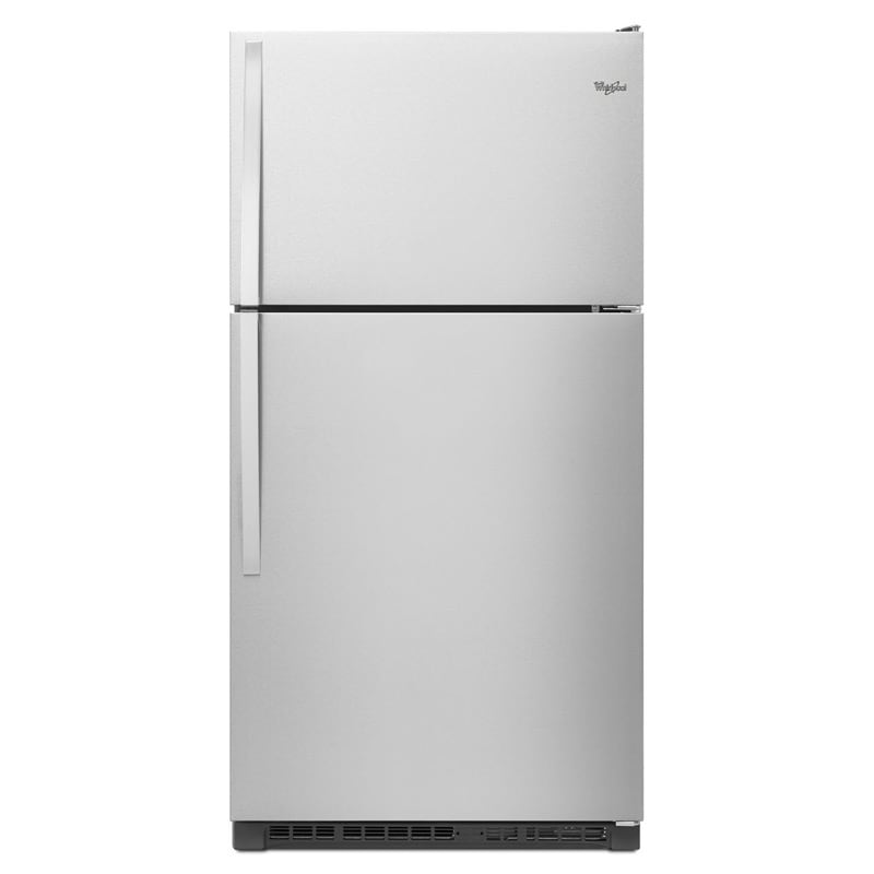 Whirlpool 33 in. 20.5 cu. ft. Top Freezer Refrigerator - Monochromatic Stainless Steel, Monochromatic Stainless Steel, hires