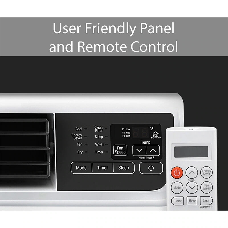 LG 14,000 BTU 115V Smart Energy Star Window/Wall Air Conditioner with Dual Inverter, 3 Fan Speeds, Sleep Mode & Remote Control - White, , hires