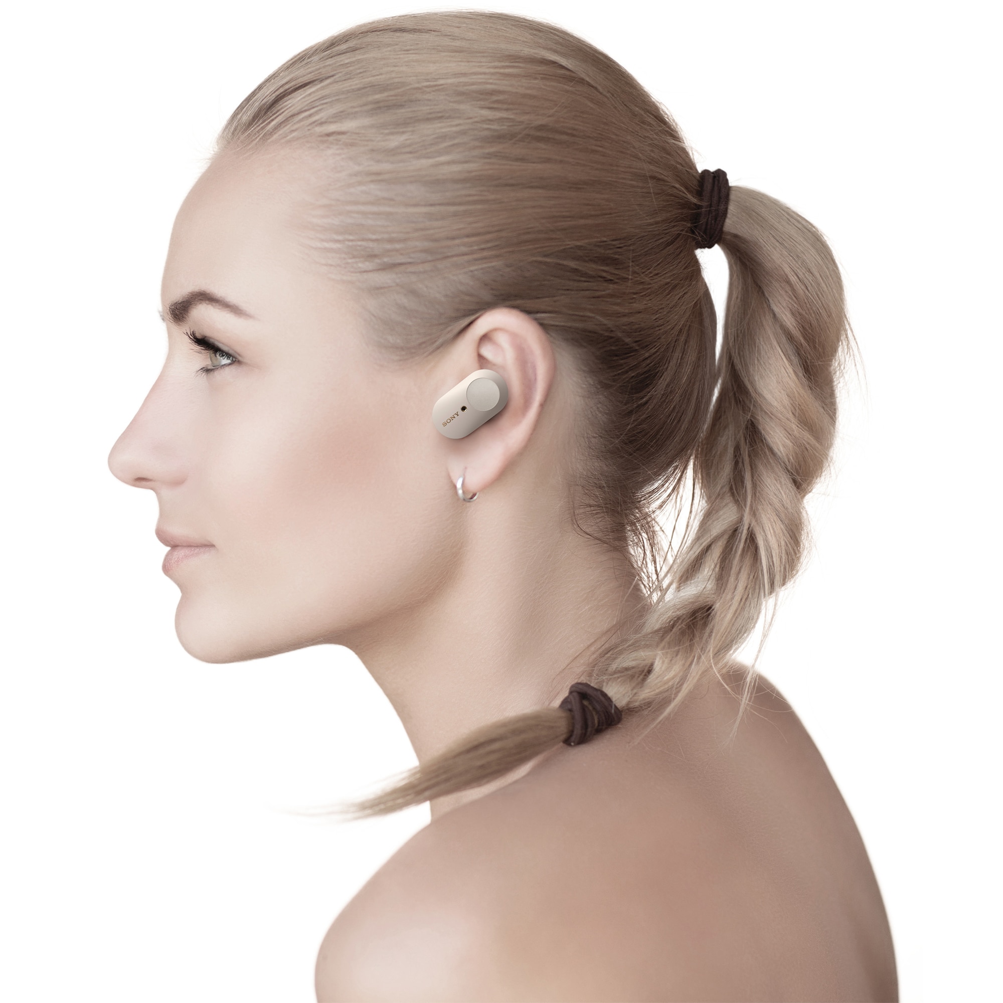 Sony WF-1000XM3 True Wireless Noise Cancelling In-Ear Headphones - White, Silver, hires