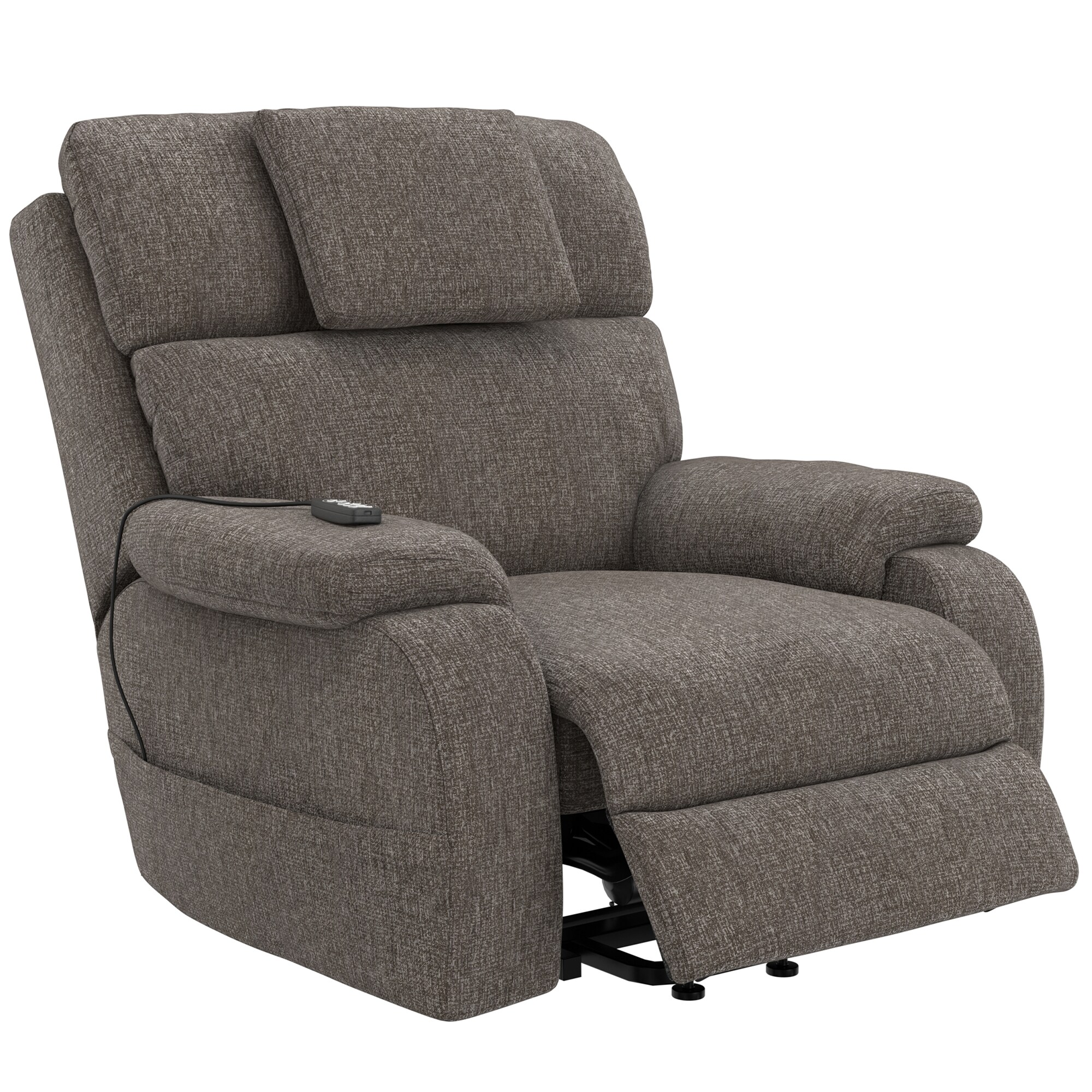 Catnapper Snoozer Power Lift Power Headrest Lay Flat Recliner w/CR3 Heat/Massage/Zero Gravity - Fossil, , hires