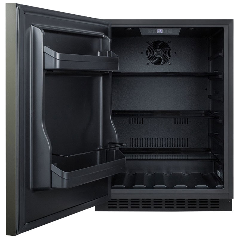 Summit 24 in. 4.8 cu. ft. Left-Hinged Undercounter Refrigerator - Black Stainless, , hires