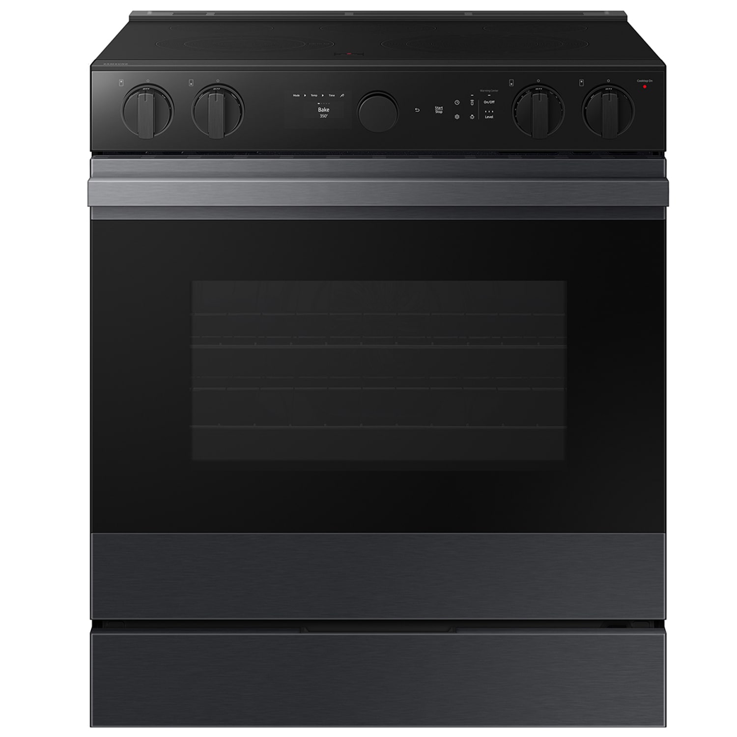 Samsung Bespoke 30 in. 6.3 cu. ft. Smart Air Fry True European Convection Slide-In Electric Range with Smoothtop Burners - Matte Black Steel, , hires