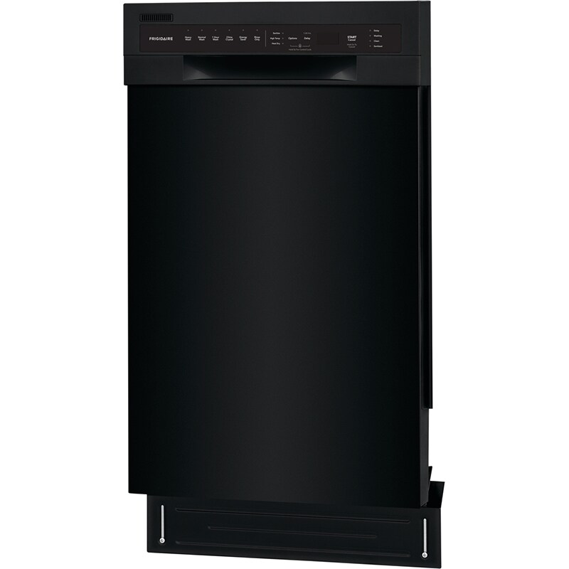 Frigidaire 18 in. Front Control Dishwasher with 52 dBa Sound Level & Pocket - Black, Black, hires