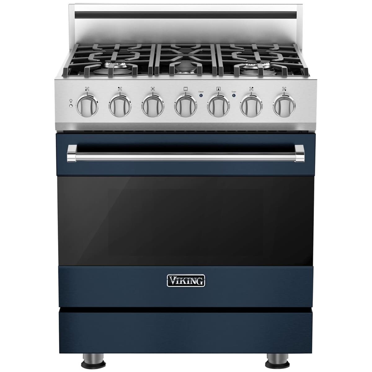 Viking 3 Series 30 in. 4.7 cu. ft. True European Convection Dual Fuel Range with 5 Sealed Burners - Slate Blue, , hires