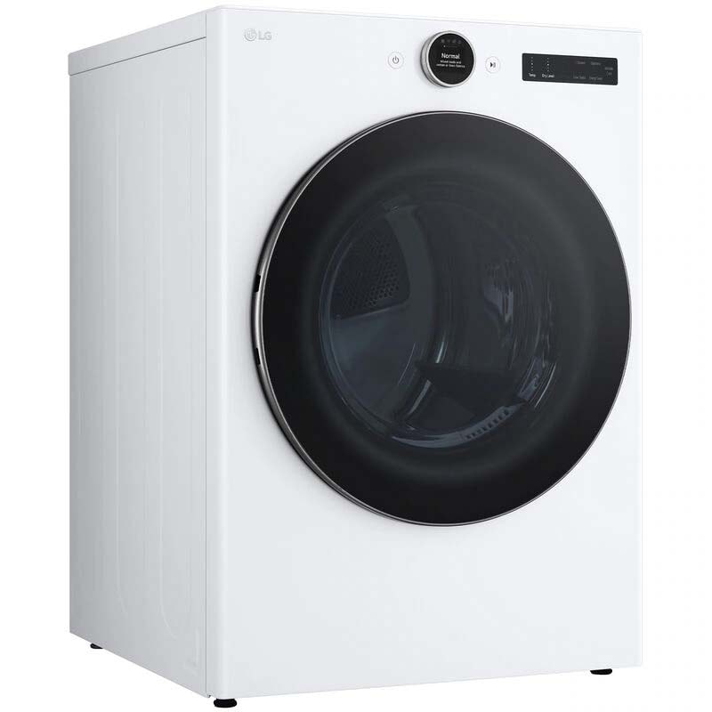 LG 27 in. 7.4 cu. ft. Smart Stackable Electric Dryer with AI Sensor Dry, Turbo Steam, Sanitize & Steam Cycle - White, White, hires