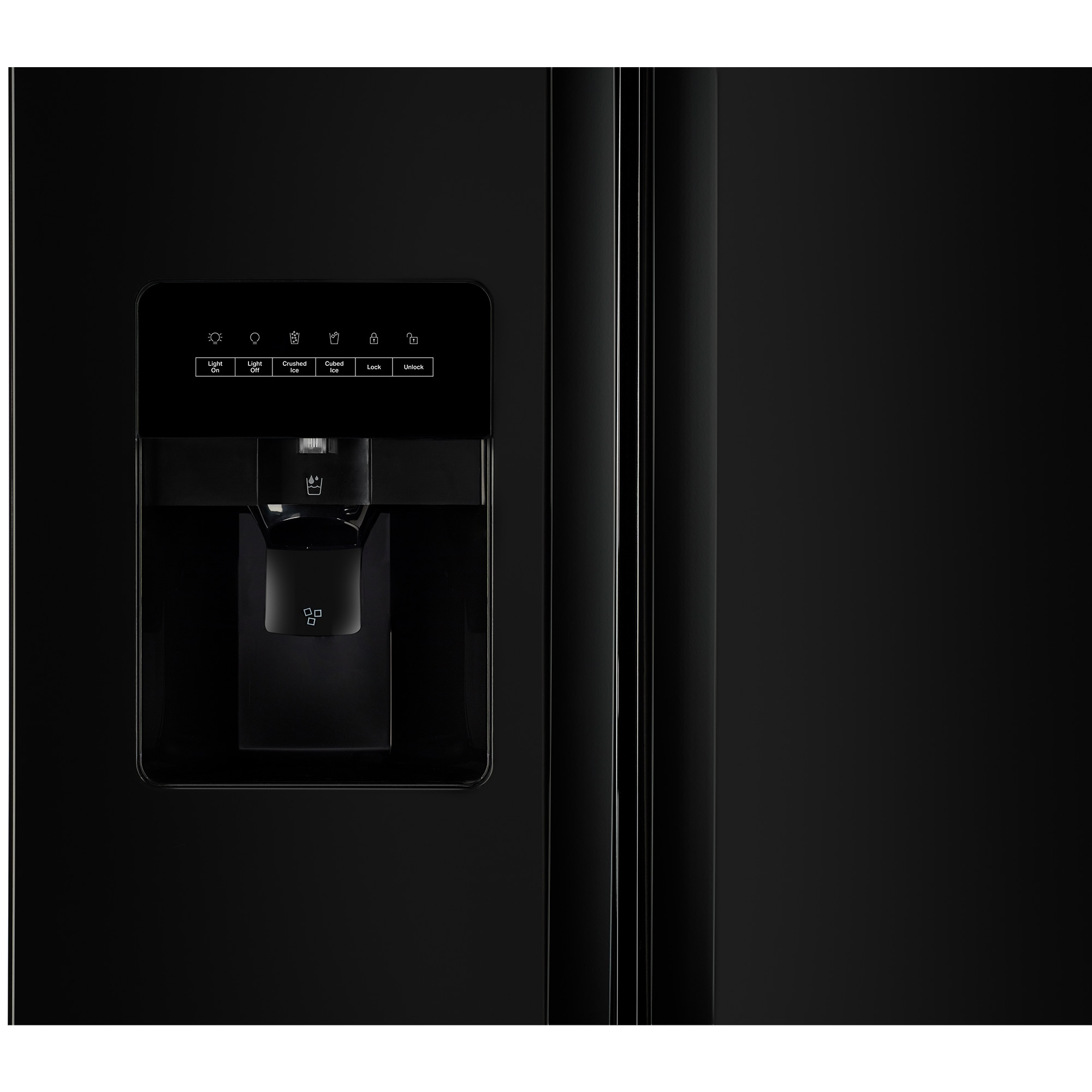 Whirlpool 33 in. 21.4 cu. ft. Side by Side Refrigerator with Ice & Water Dispenser - Black, Black, hires