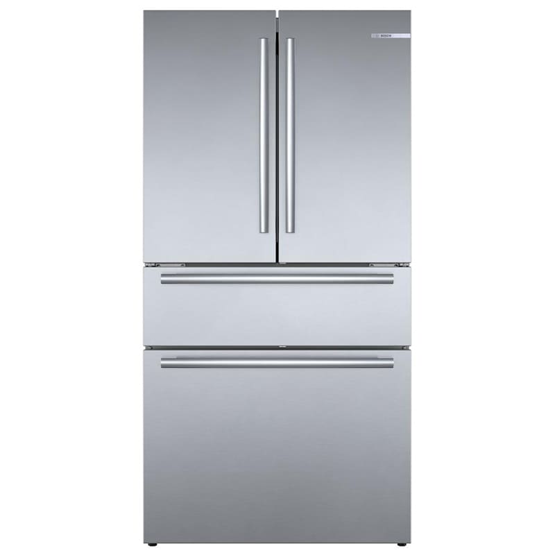 Bosch 800 Series 36 in. 20.5 cu. ft. Smart Counter Depth 4-Door French Door Refrigerator with Internal Water Dispenser - Smudge-Proof Stainless Steel, , hires