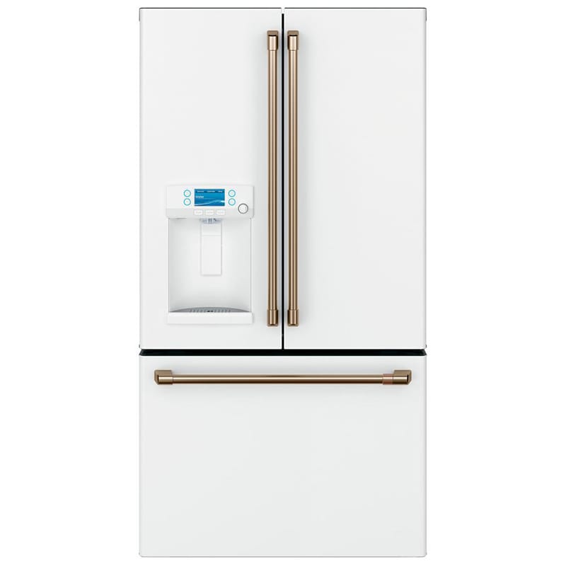 Cafe 36 in. 27.8 cu. ft. Smart French Door Refrigerator with Ice & Water Dispenser - Matte White, Matte White, hires
