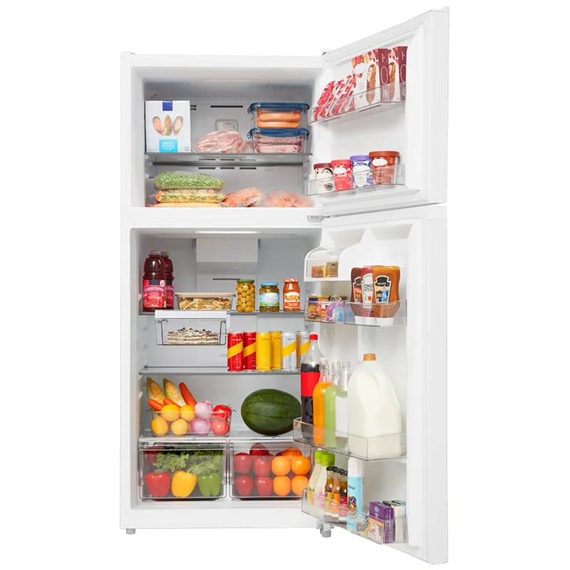 Midea 30 in. 18.1 cu. ft. Garage-Ready Top Freezer Refrigerator - White, White, hires